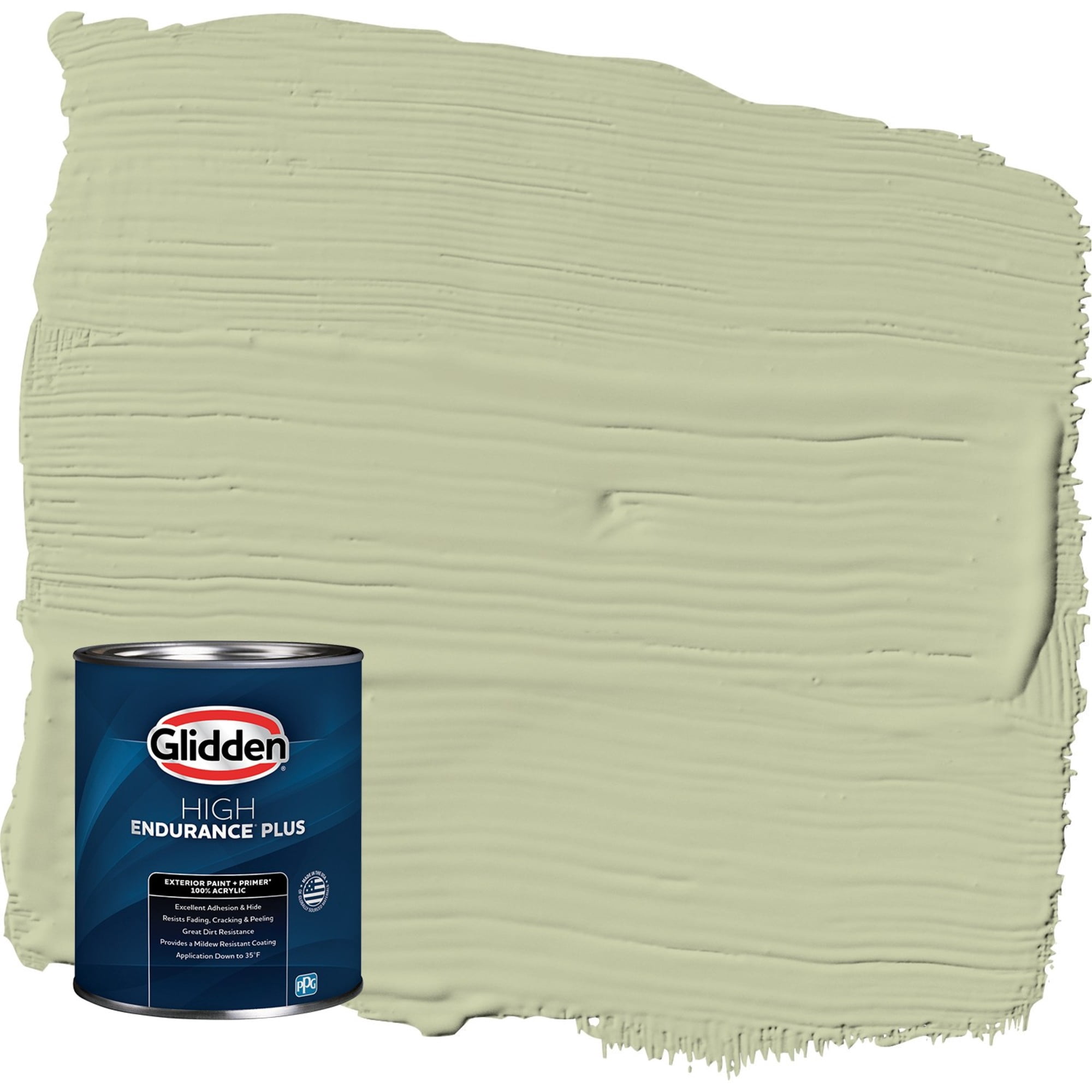 Glidden HEP Sage Splendor / Green Semi-Gloss Exterior Paint with Primer, 1 Quart