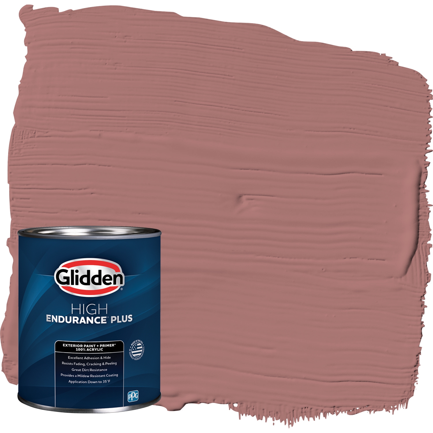 Glidden HEP Exterior Paint + Primer Satin, Cinnamon Diamonds / Rose