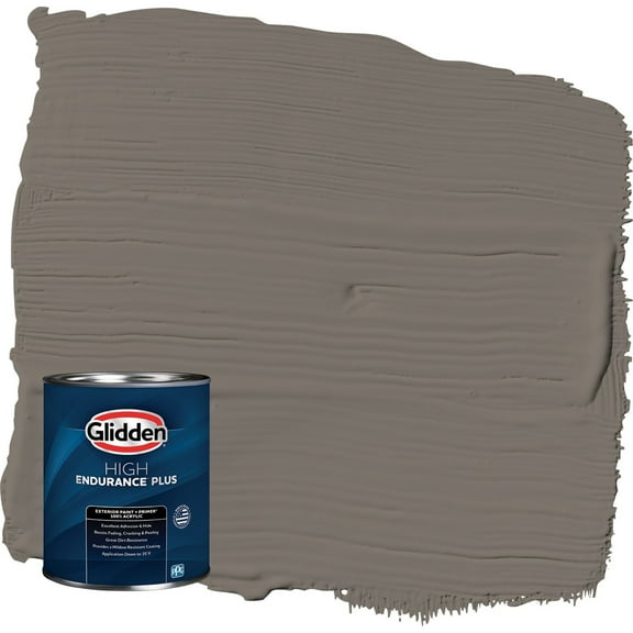 Glidden HEP Deconstruction / Gray Satin Exterior Paint with Primer, 1 Quart