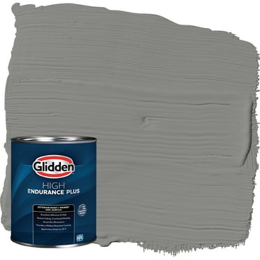 Glidden HEP Exterior Paint + Primer Satin, Downpour / Grey, 1 Quart