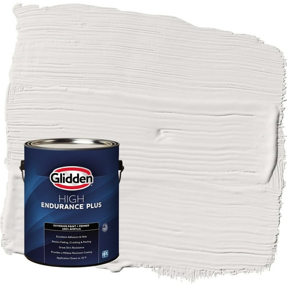 Glidden HEP Dusky Dawn / Grey Satin Exterior Paint with Primer, 1 Gallon