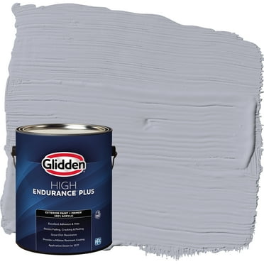 Glidden HEP Exterior Paint + Primer Satin, Glistening Gray / Grey, 1 Gallon