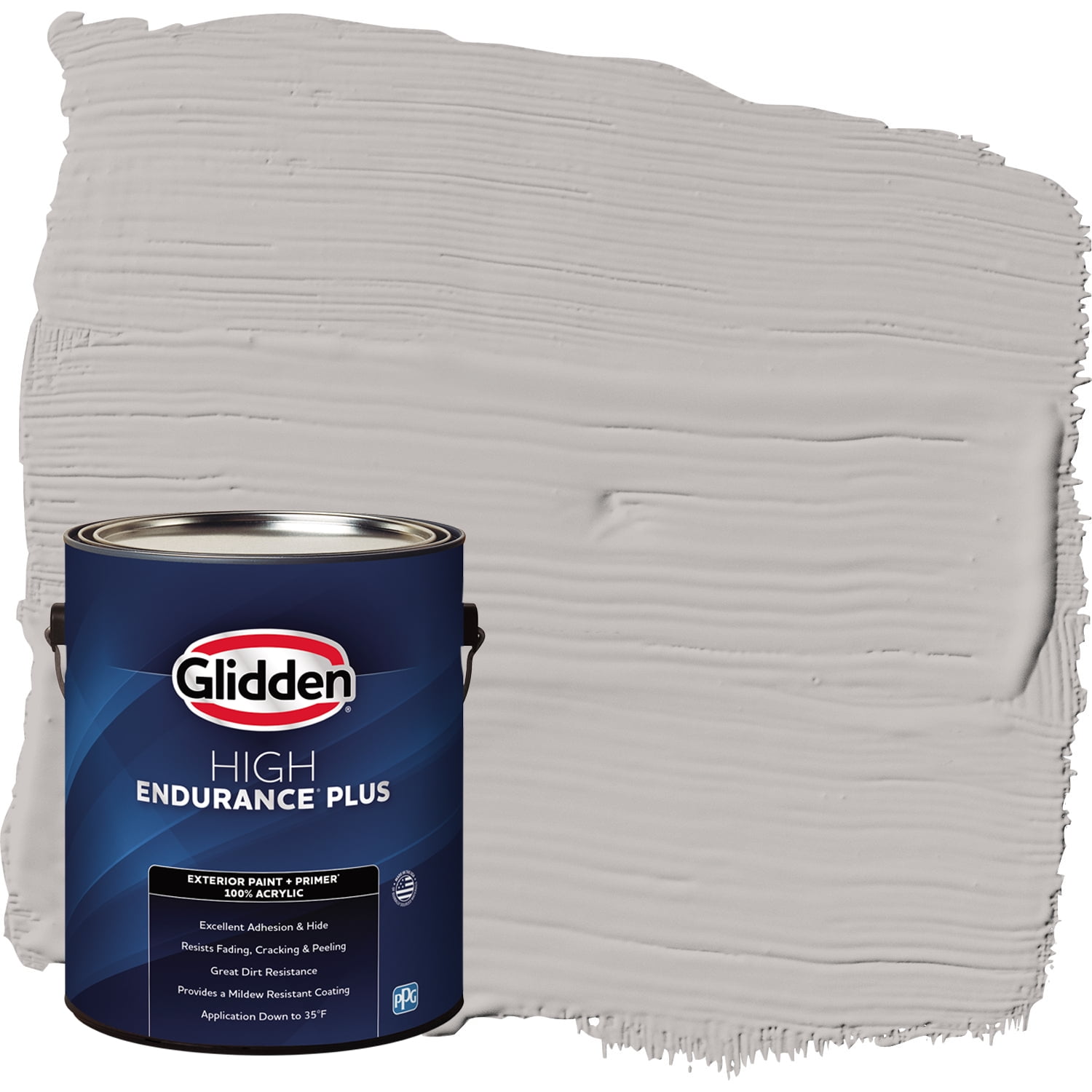 Glidden HEP Exterior Paint + Primer Satin, Gray Shadows / Grey, 1