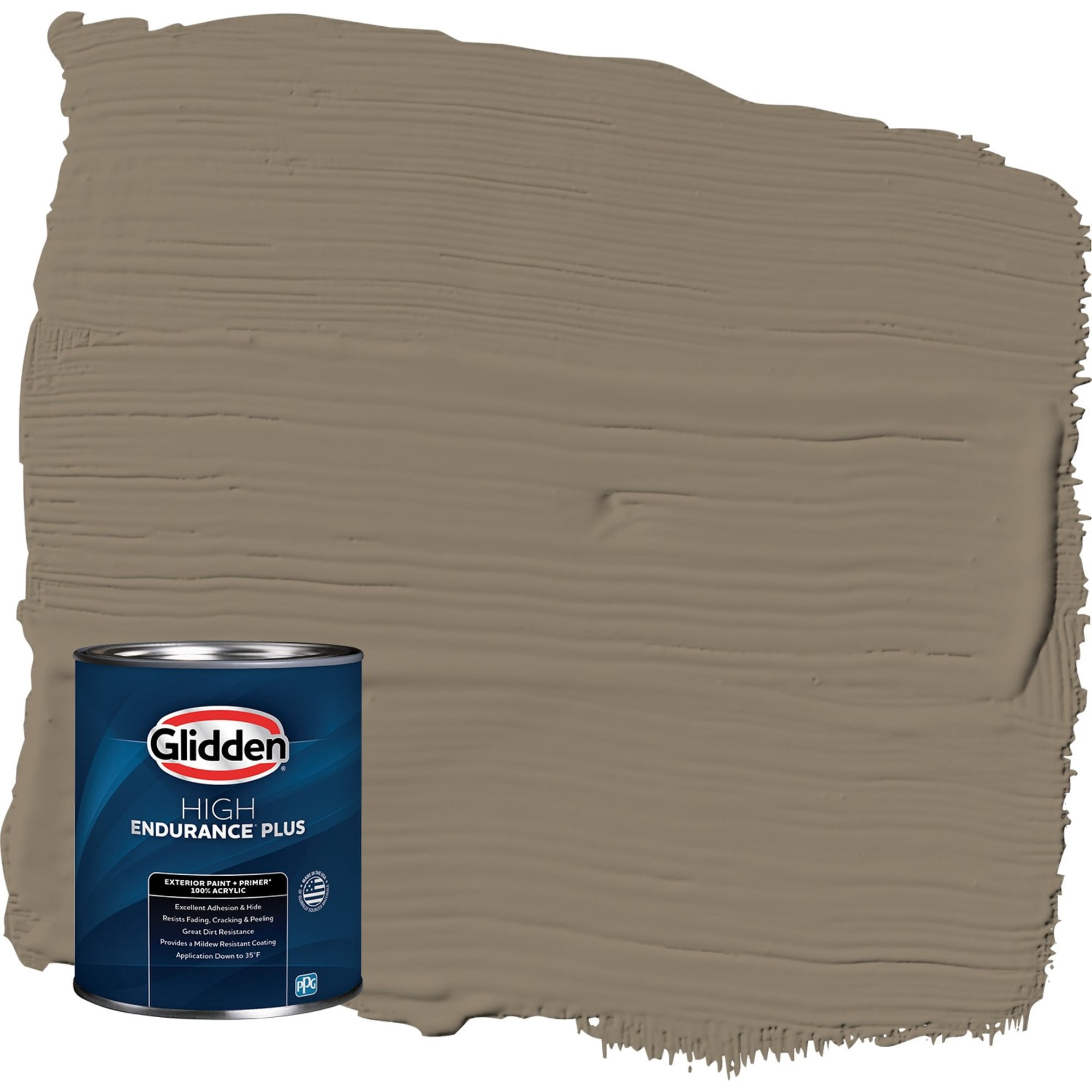 Glidden HEP Patches / Gray Satin Exterior Paint with Primer, 1 Quart
