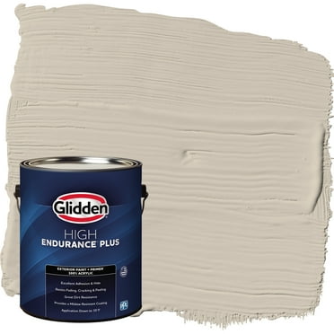 Glidden HEP Exterior Paint + Primer Satin, Synchronicity / Gray, 1 Gallon