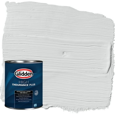 Glidden HEP Exterior Paint + Primer Satin, Thin Ice / Gray, 1 Quart