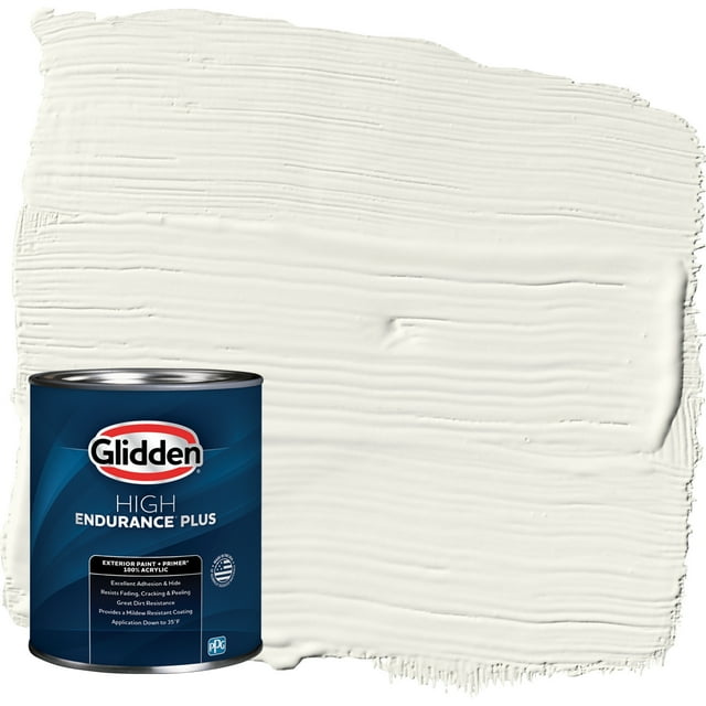 Glidden HEP Exterior Paint + Primer SemiGloss, Gypsum / OffWhite, 1