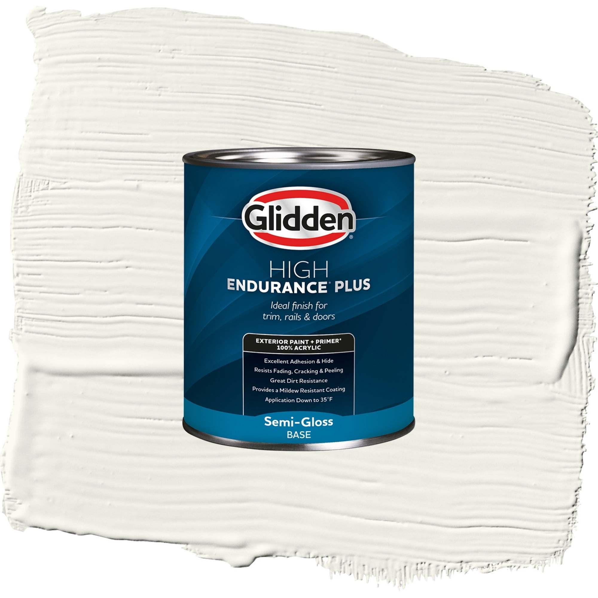 Glidden High Endurance Plus Gypsum Semi Gloss Exterior Paint and Primer, 1 Quart