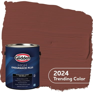Glidden HEP Exterior Paint + Primer Semi-Gloss, Sweet Spiceberry / Red, 1 Gallon