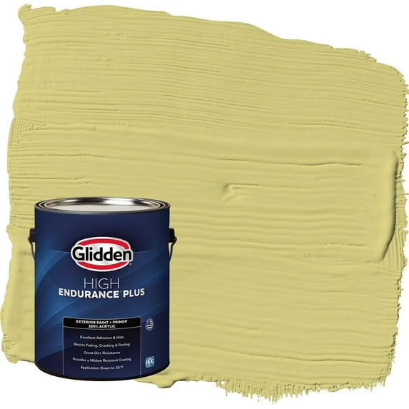 Glidden HEP Serene Scene / Green Semi-Gloss Exterior Paint with Primer, 1 Gallon