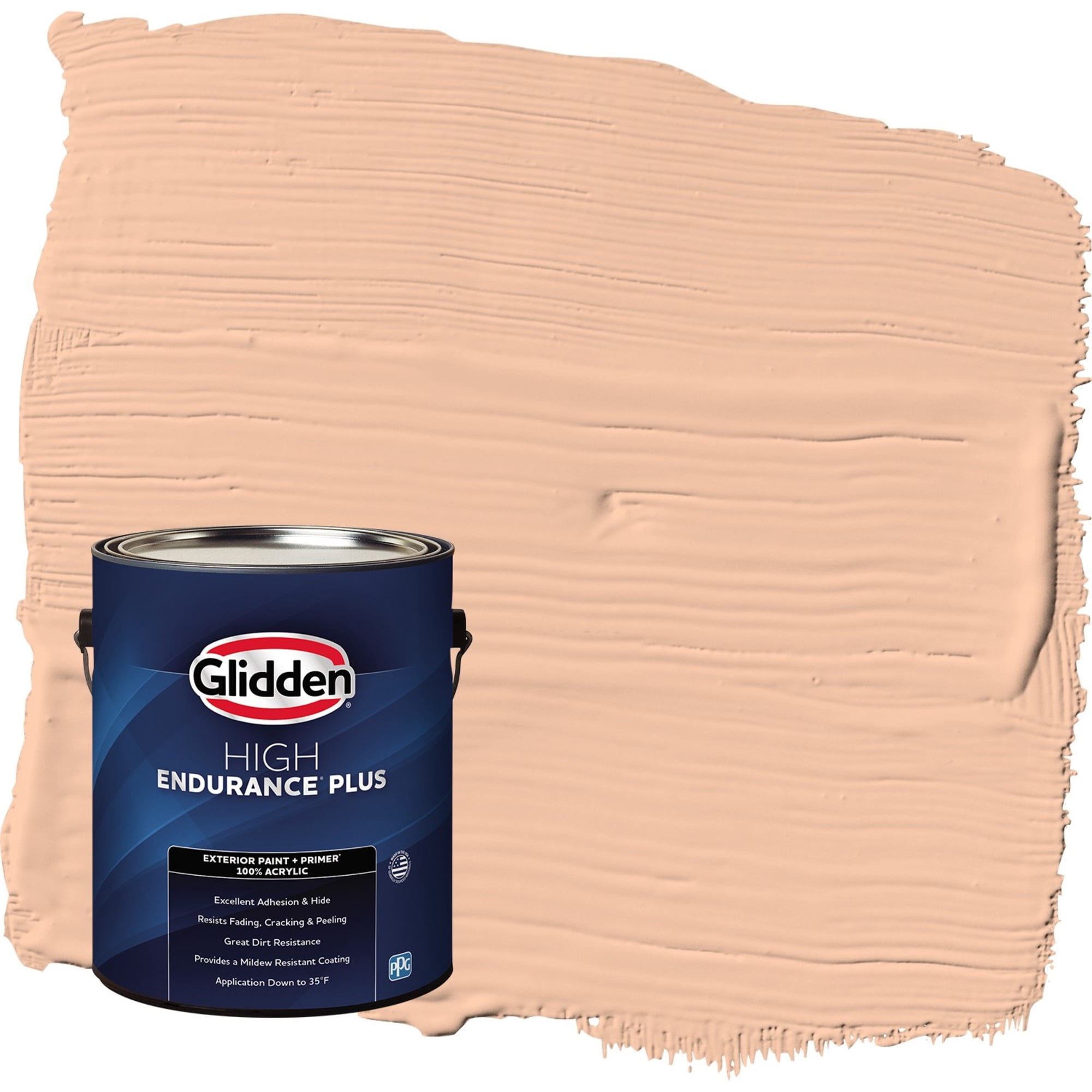 Glidden HEP Siesta / Orange Satin Exterior Paint with Primer, 1 Gallon