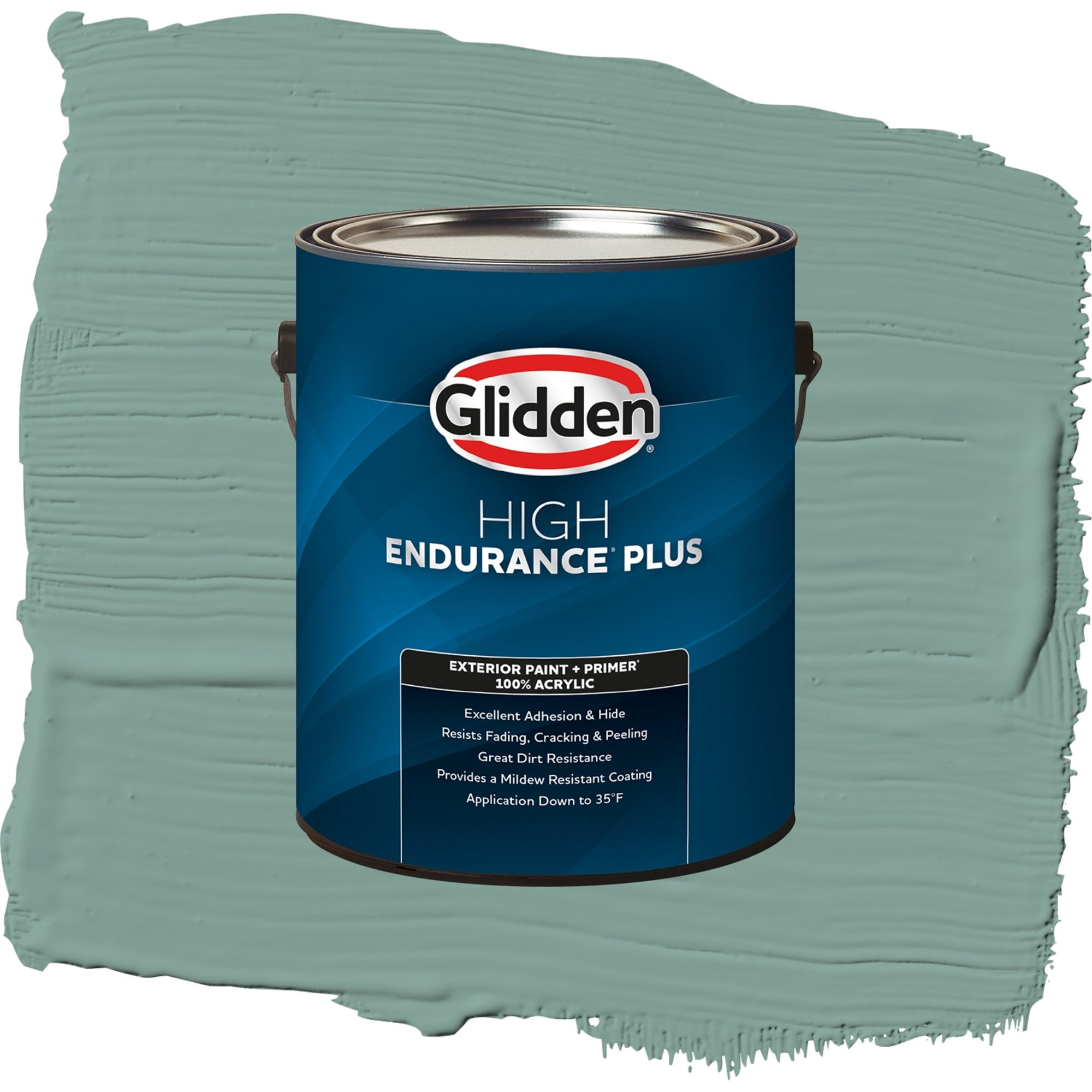 Glidden High Endurance Plus Silver Laurel Satin Exterior Paint and Primer, 1 Gallon