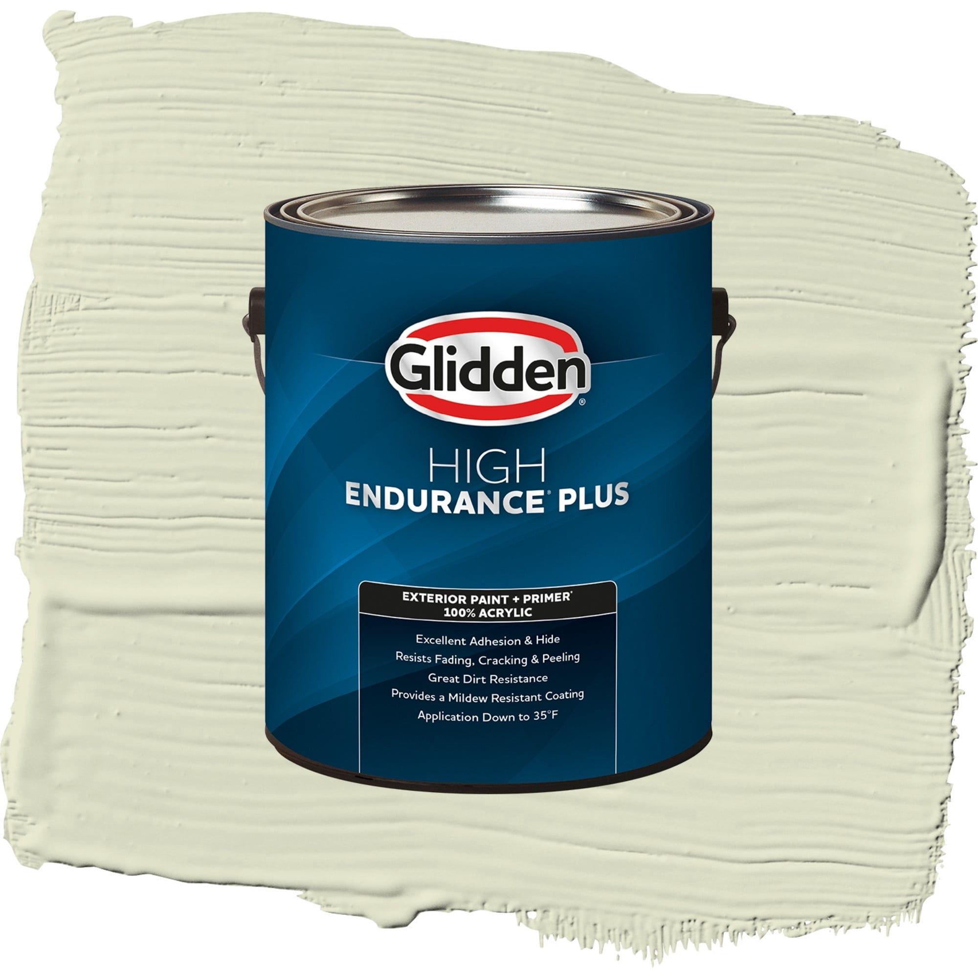 Glidden High Endurance Plus Slow Dance Flat Exterior Paint and Primer, 1 Gallon