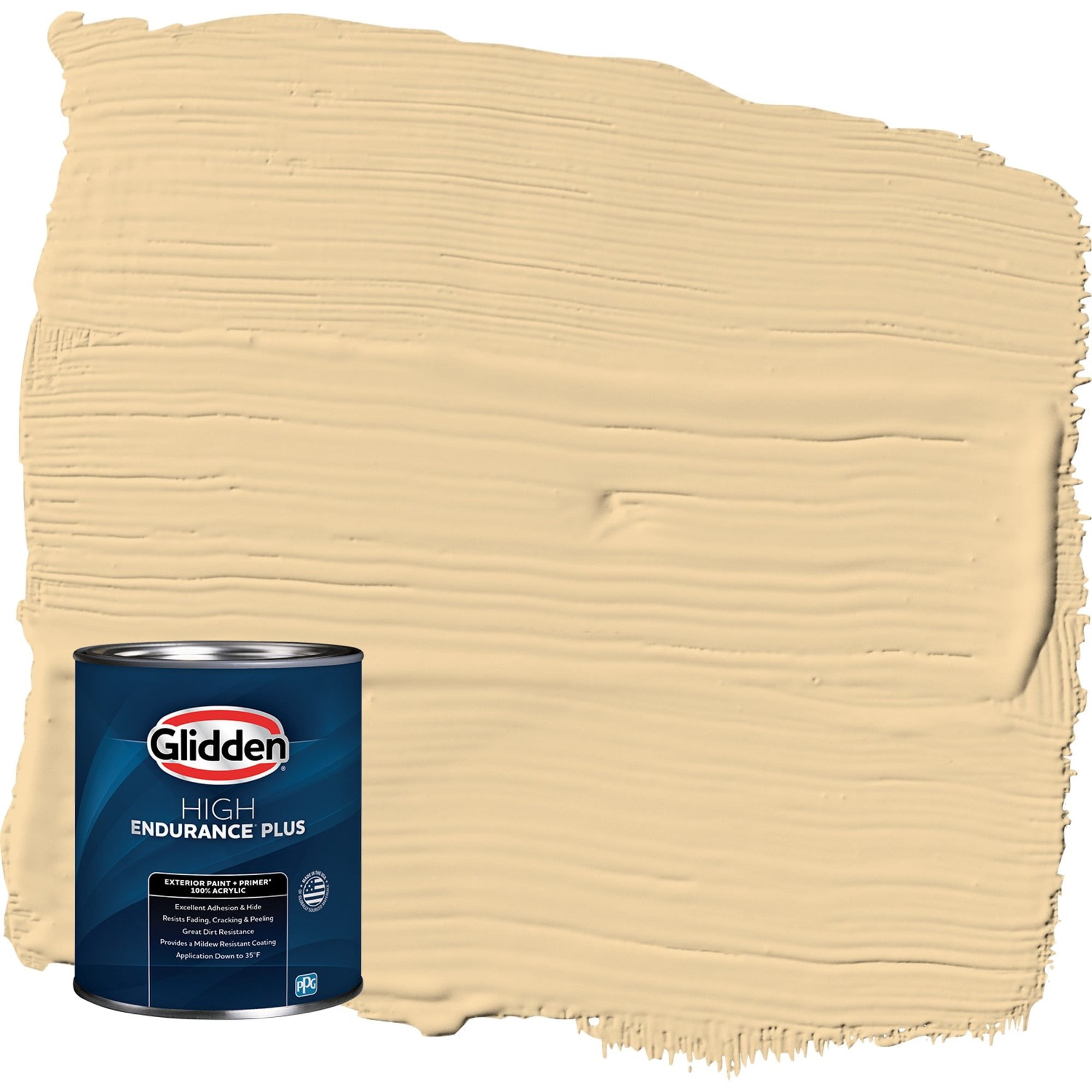 Glidden HEP Spice is Nice / Yellow Semi-Gloss Exterior Paint with Primer, 1 Quart