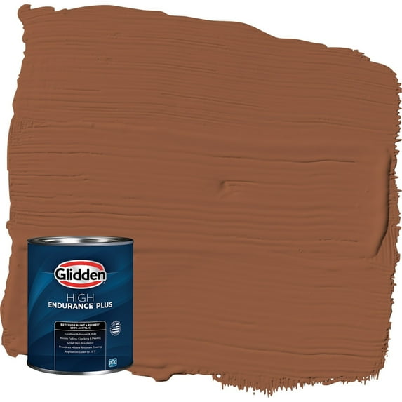 Glidden HEP Spiced Cider / Orange Satin Exterior Paint with Primer, 1 Quart