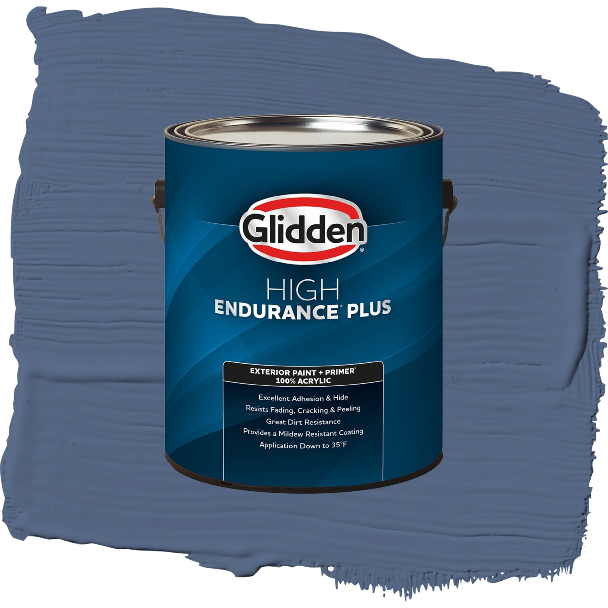 Glidden High Endurance Plus Stained Glass Flat Exterior Paint and Primer, 1 Gallon