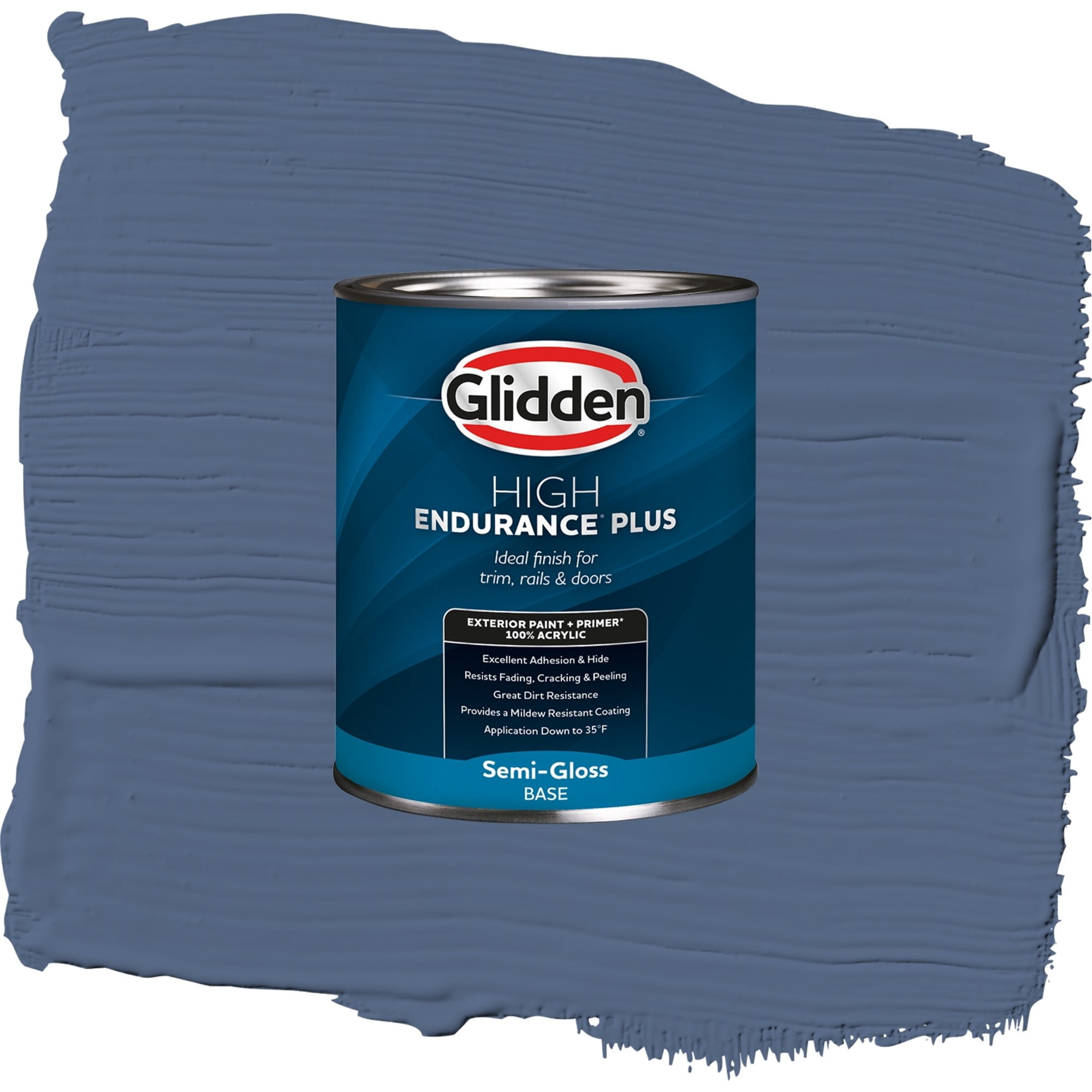 Glidden High Endurance Plus Stained Glass Satin Exterior Paint and Primer, 1 Quart