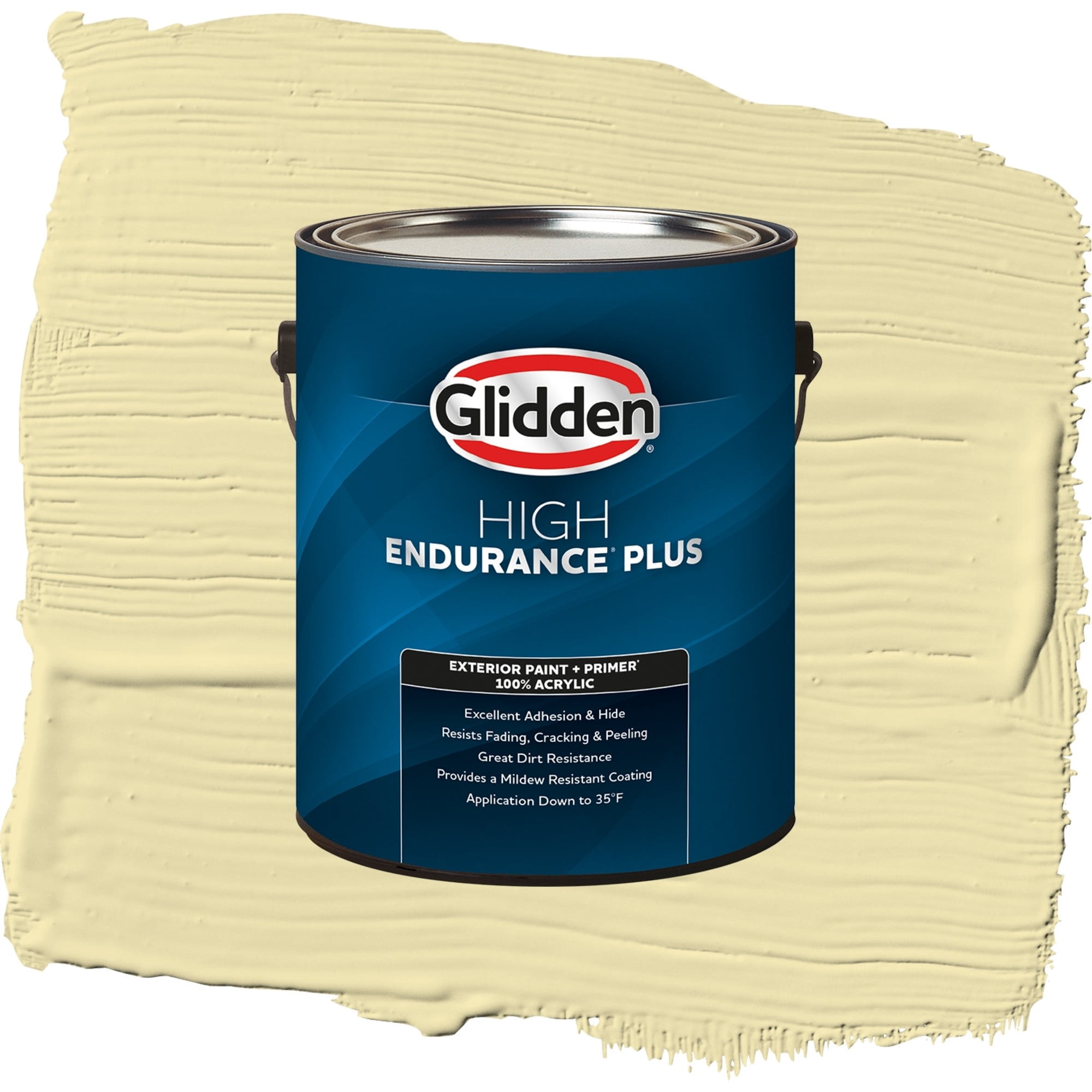 Glidden High Endurance Plus Star Bright Flat Exterior Paint and Primer, 1 Gallon
