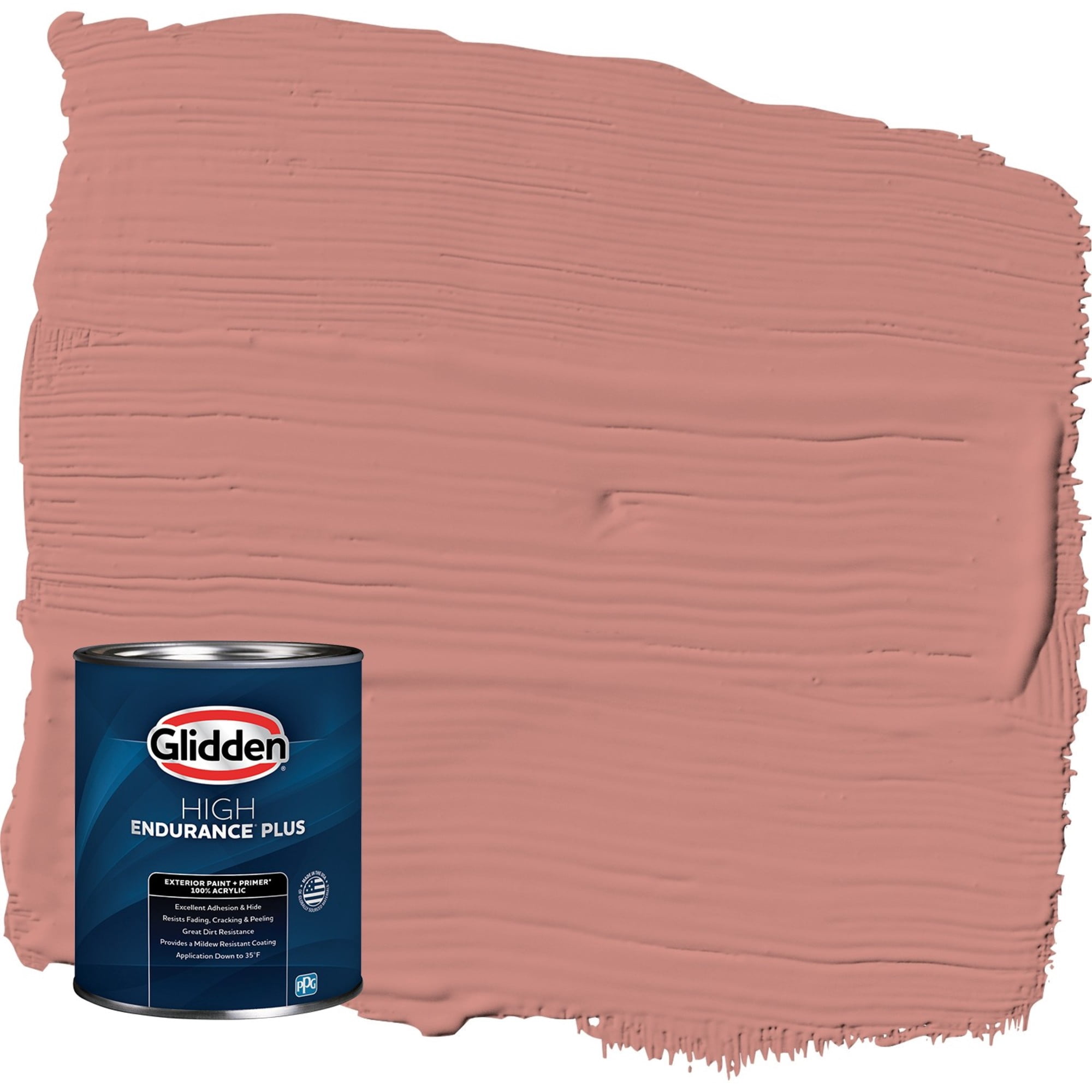 Glidden HEP Sunstone / Orange Satin Exterior Paint with Primer, 1 Quart