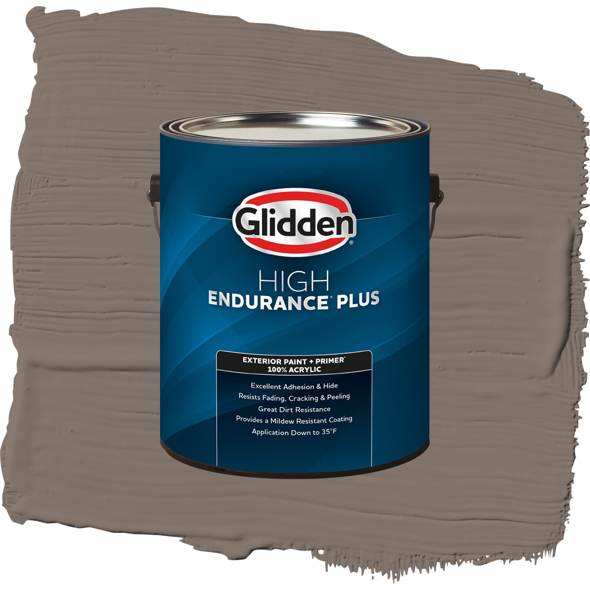 Glidden High Endurance Plus Tattle Tail Satin Exterior Paint and Primer, 1 Gallon