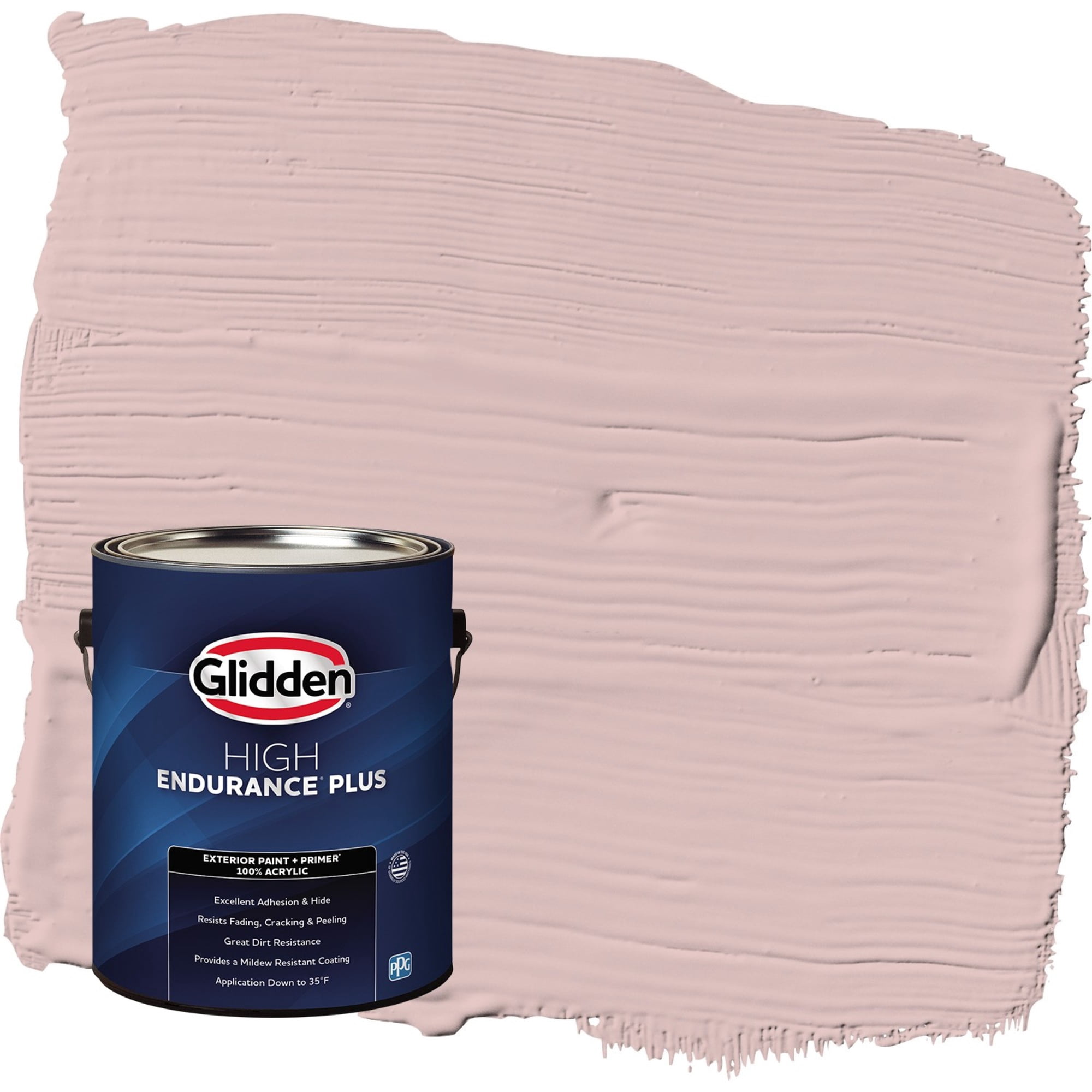 Glidden HEP Tea Time / Pink Satin Exterior Paint with Primer, 1 Gallon
