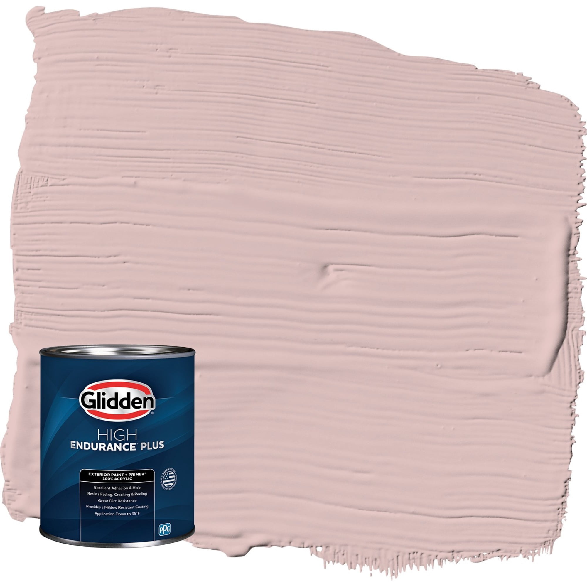 Glidden HEP Tea Time / Pink Semi-Gloss Exterior Paint with Primer, 1 Quart