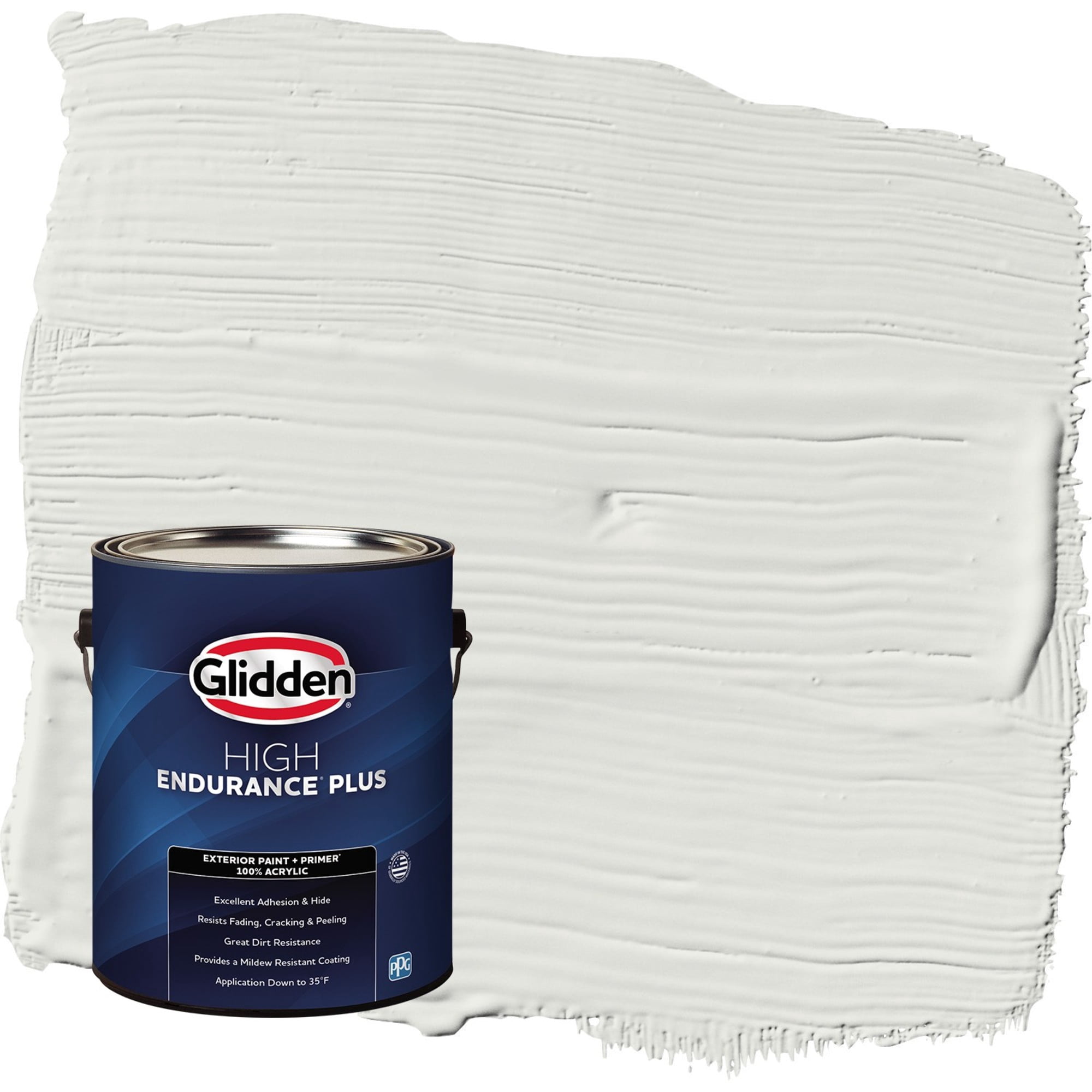 Glidden HEP Tundra Frost / Grey Satin Exterior Paint with Primer, 1 Gallon