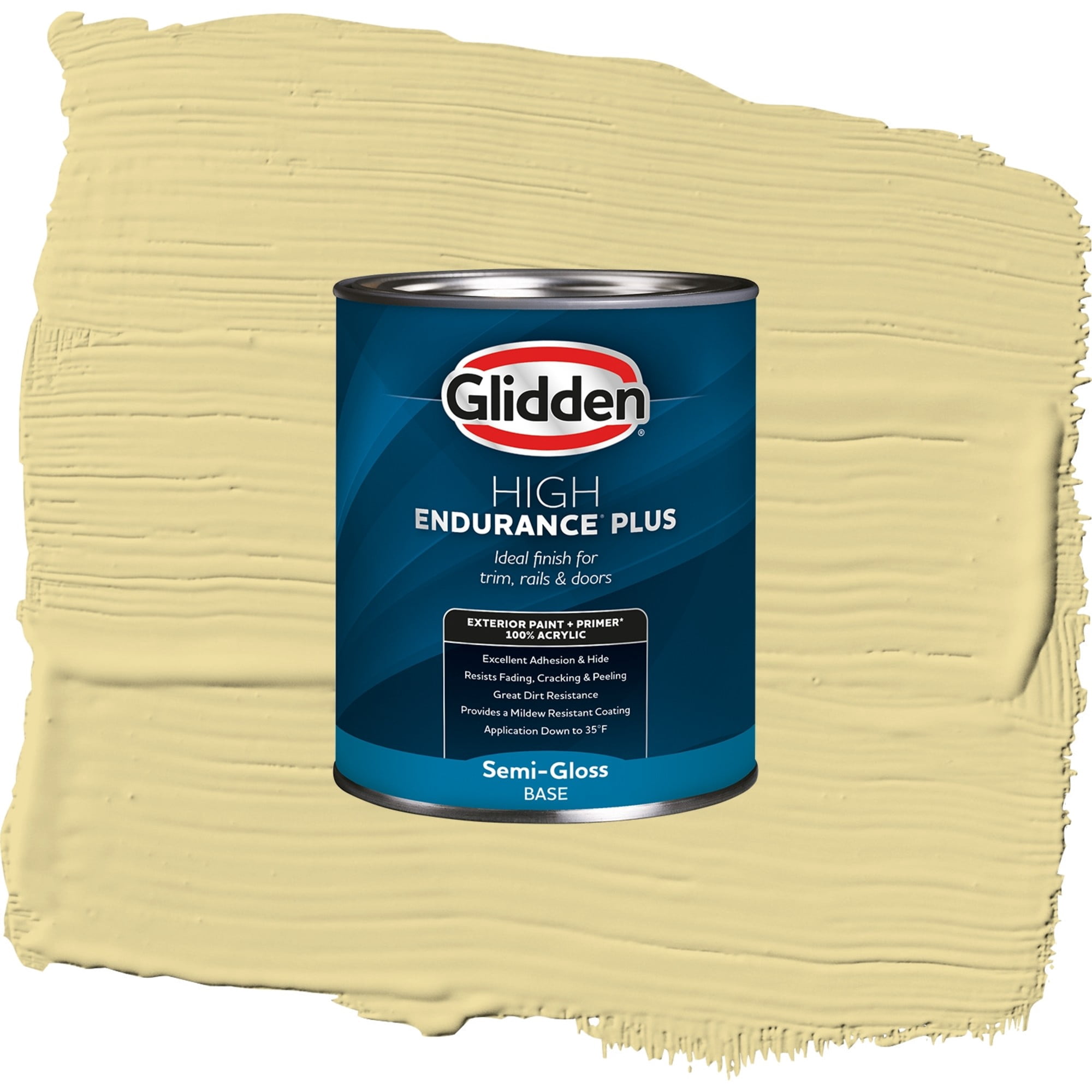 Glidden High Endurance Plus Twinkle Toes Satin Exterior Paint and Primer, 1 Quart