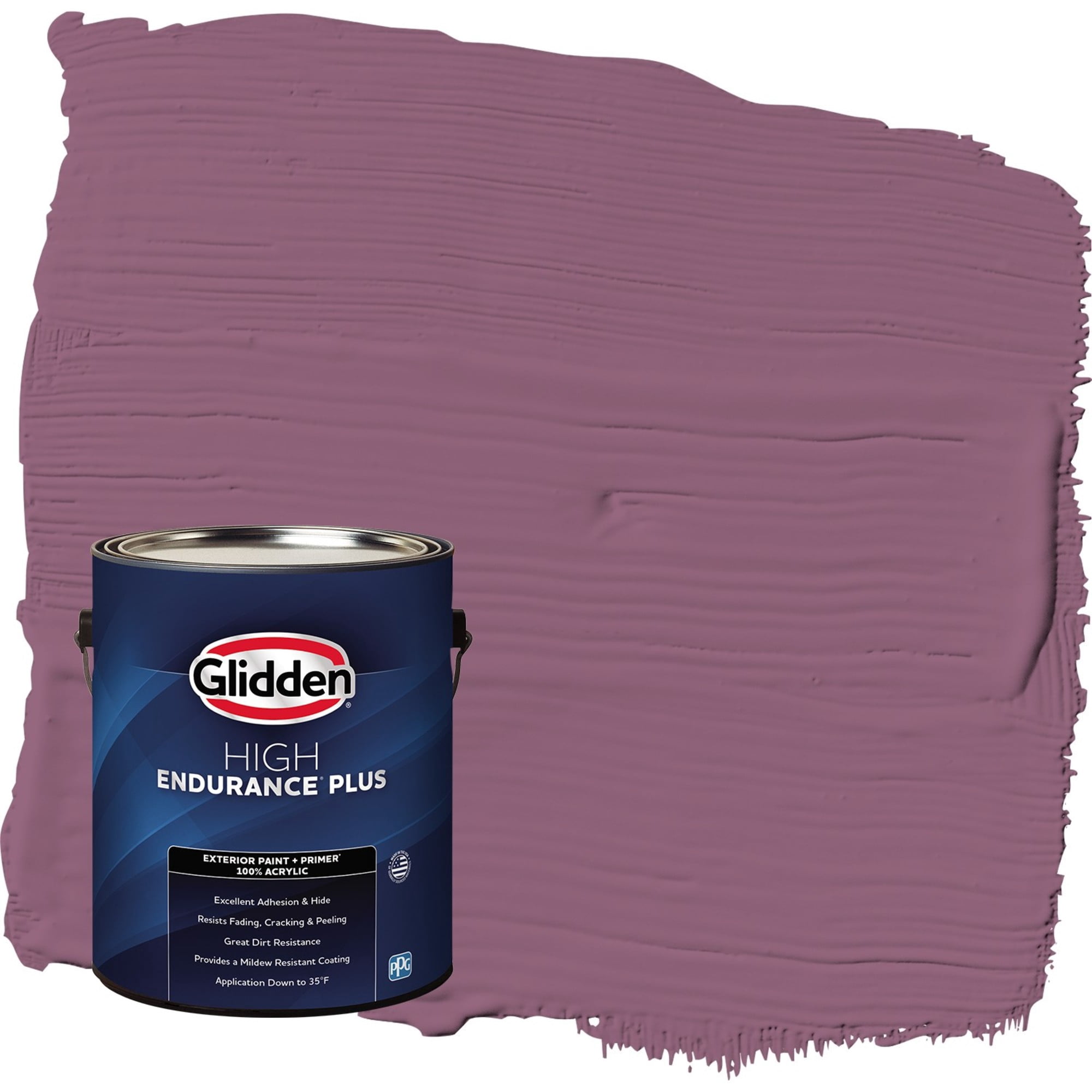 Glidden HEP Victorian Plum / Purple Semi-Gloss Exterior Paint with Primer, 1 Gallon