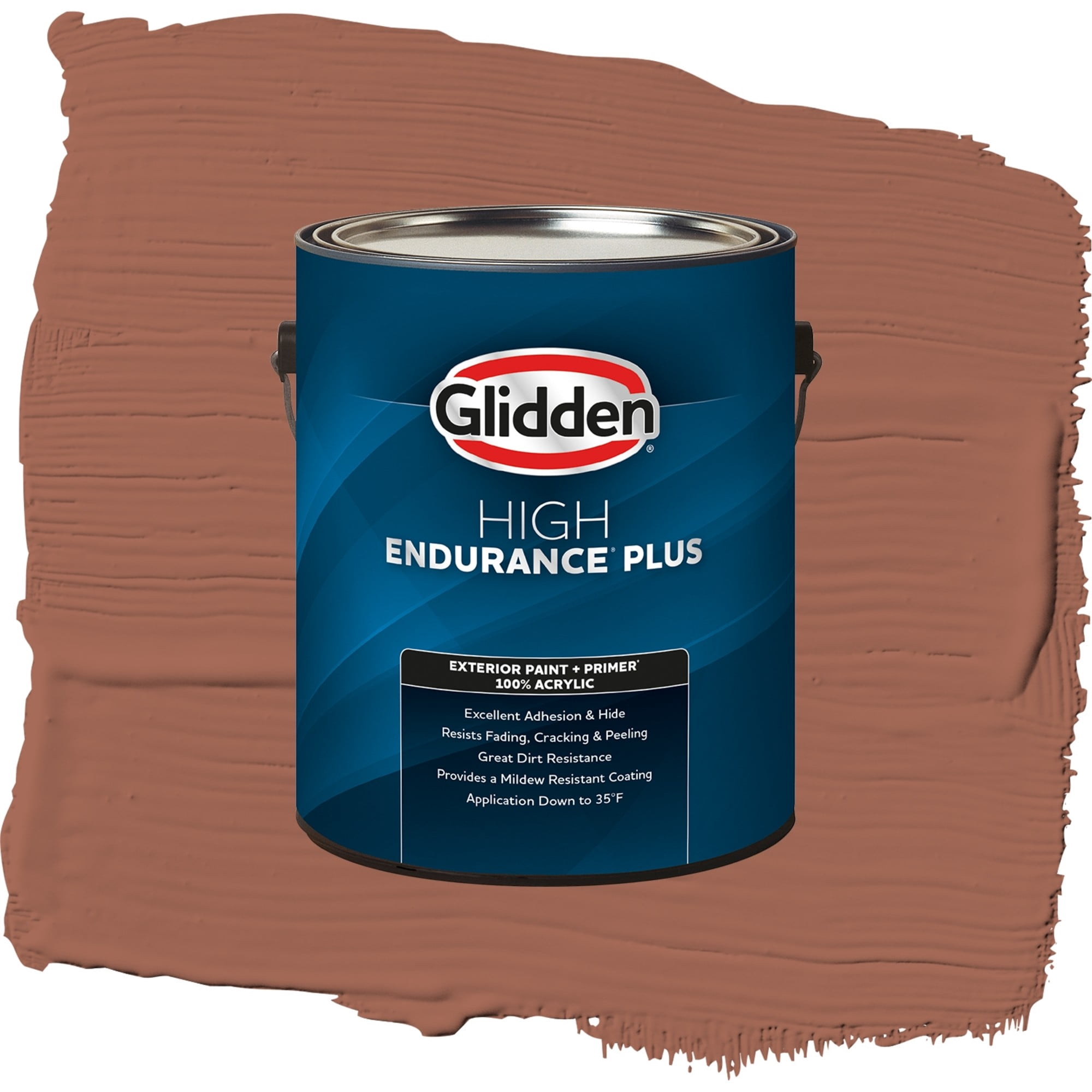 Glidden High Endurance Plus Warm Up Satin Exterior Paint and Primer, 1 Gallon