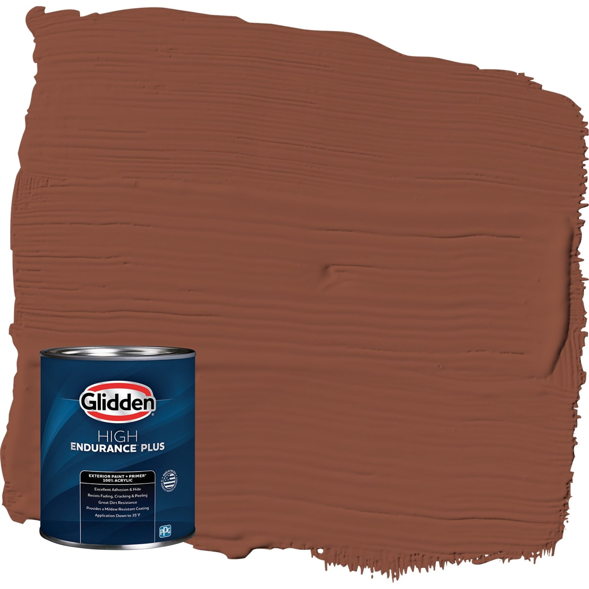 Glidden HEP Warm Wassail / Orange Satin Exterior Paint with Primer, 1 Quart
