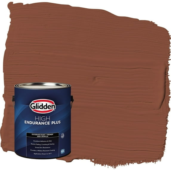 Glidden HEP Warm Wassail / Orange Semi-Gloss Exterior Paint with Primer, 1 Gallon