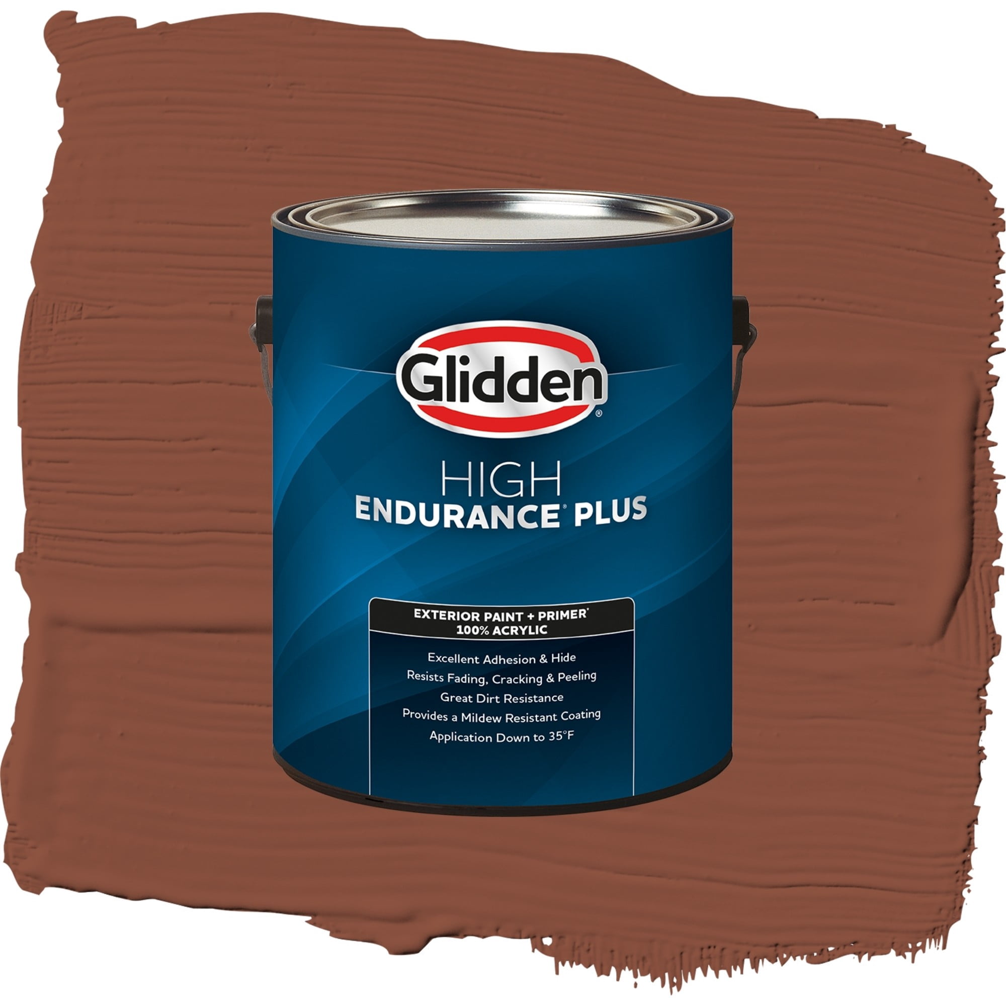 Glidden High Endurance Plus Warm Wassail Semi Gloss Exterior Paint and Primer, 1 Gallon