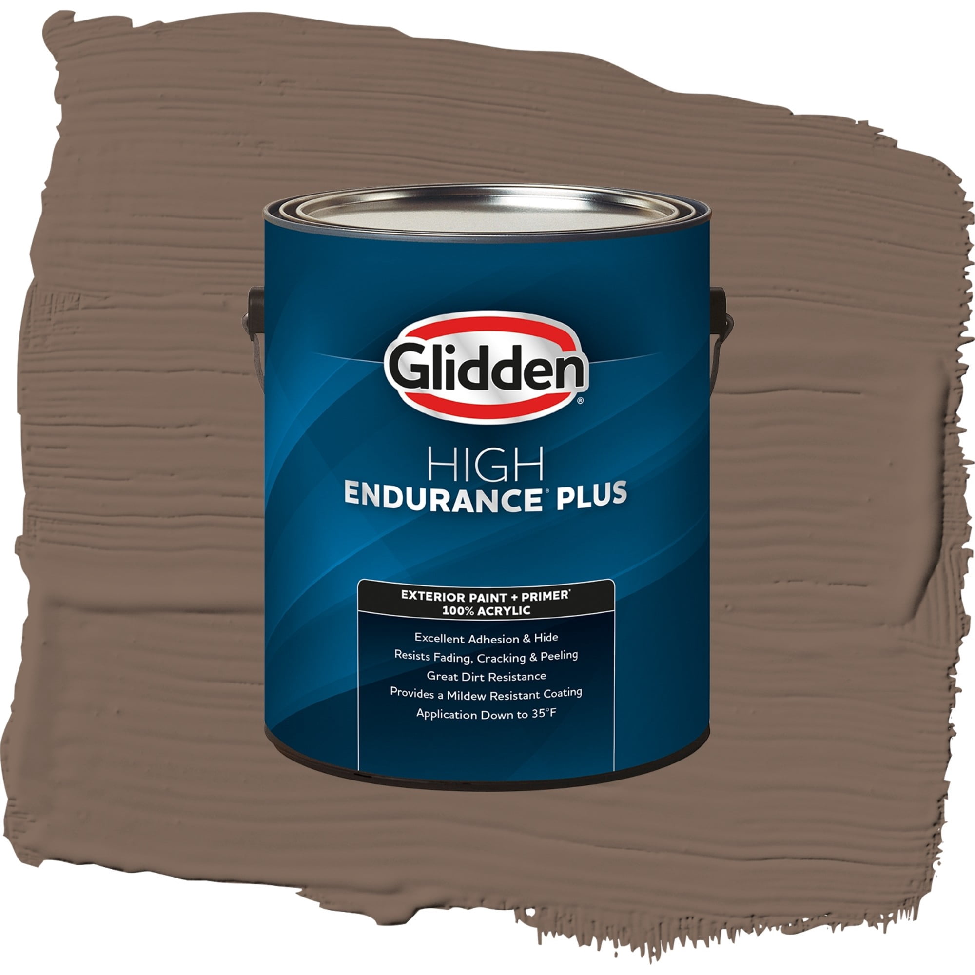 Glidden High Endurance Plus Warrior Satin Exterior Paint and Primer, 1 Gallon