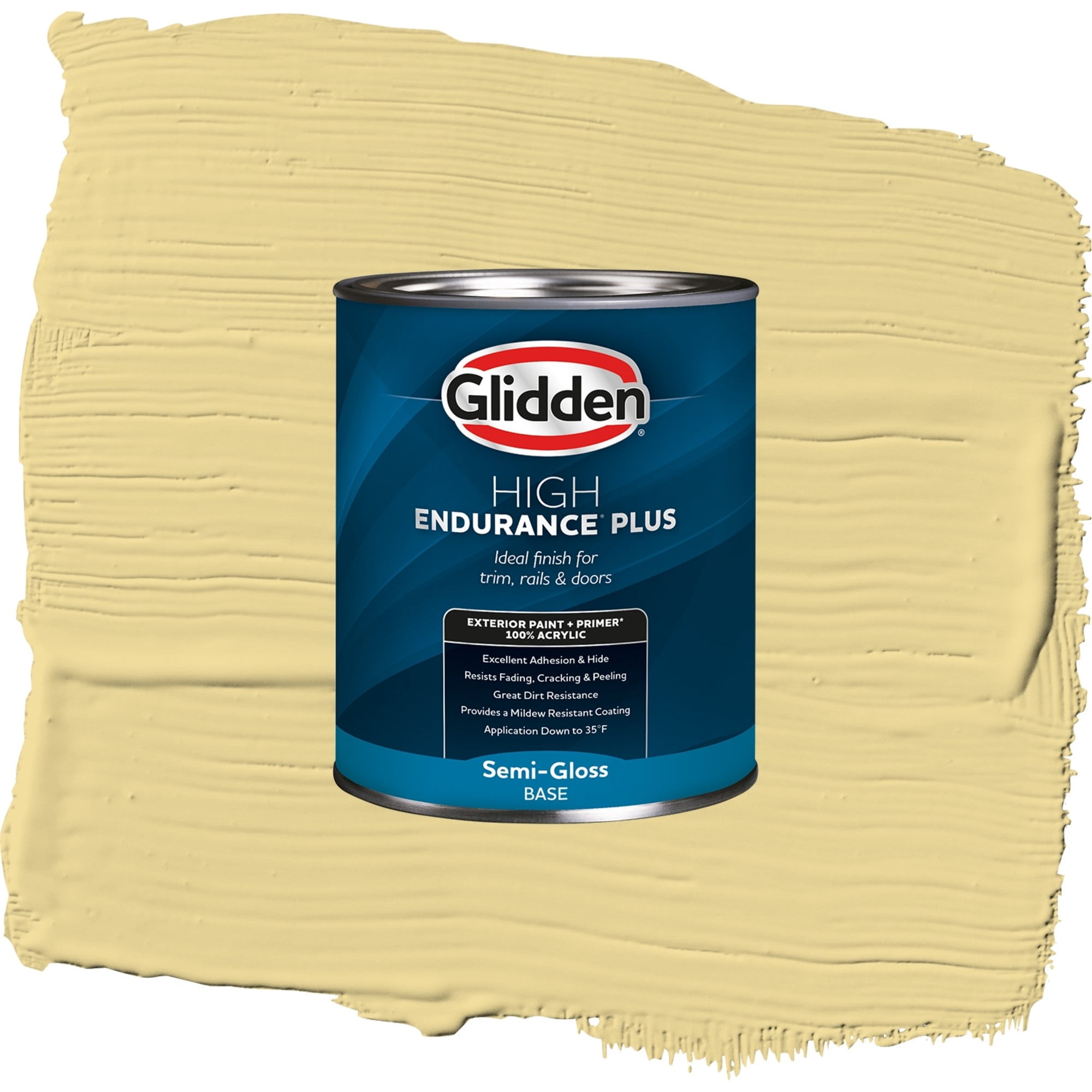 Glidden High Endurance Plus Wayward Wind Semi Gloss Exterior Paint and Primer, 1 Quart