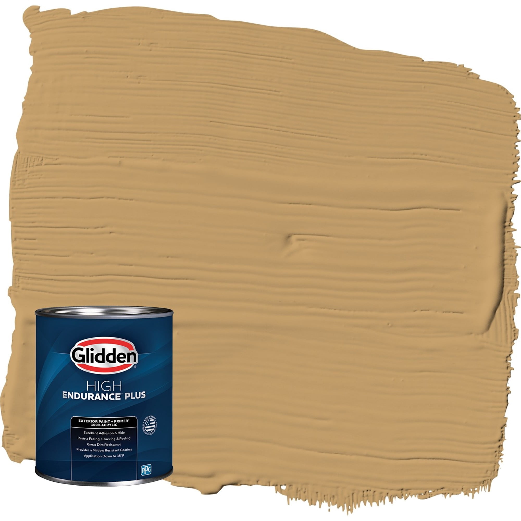 Glidden HEP Welcome Home / Yellow Semi-Gloss Exterior Paint with Primer, 1 Quart