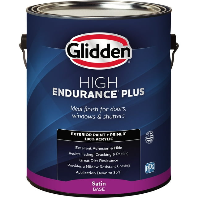 Glidden HEP Exterior Paint & Primer Wild Wheat / Green, Satin, 1 Gallon