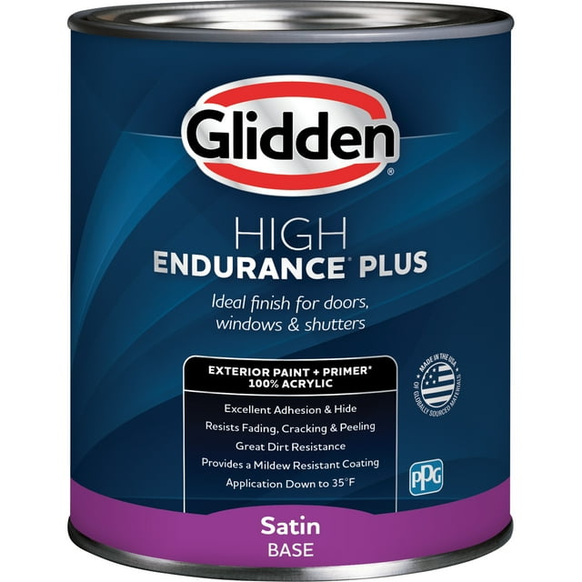 Glidden HEP Exterior Paint & Primer Wild Wheat / Green, Semi Gloss, 1 Quart