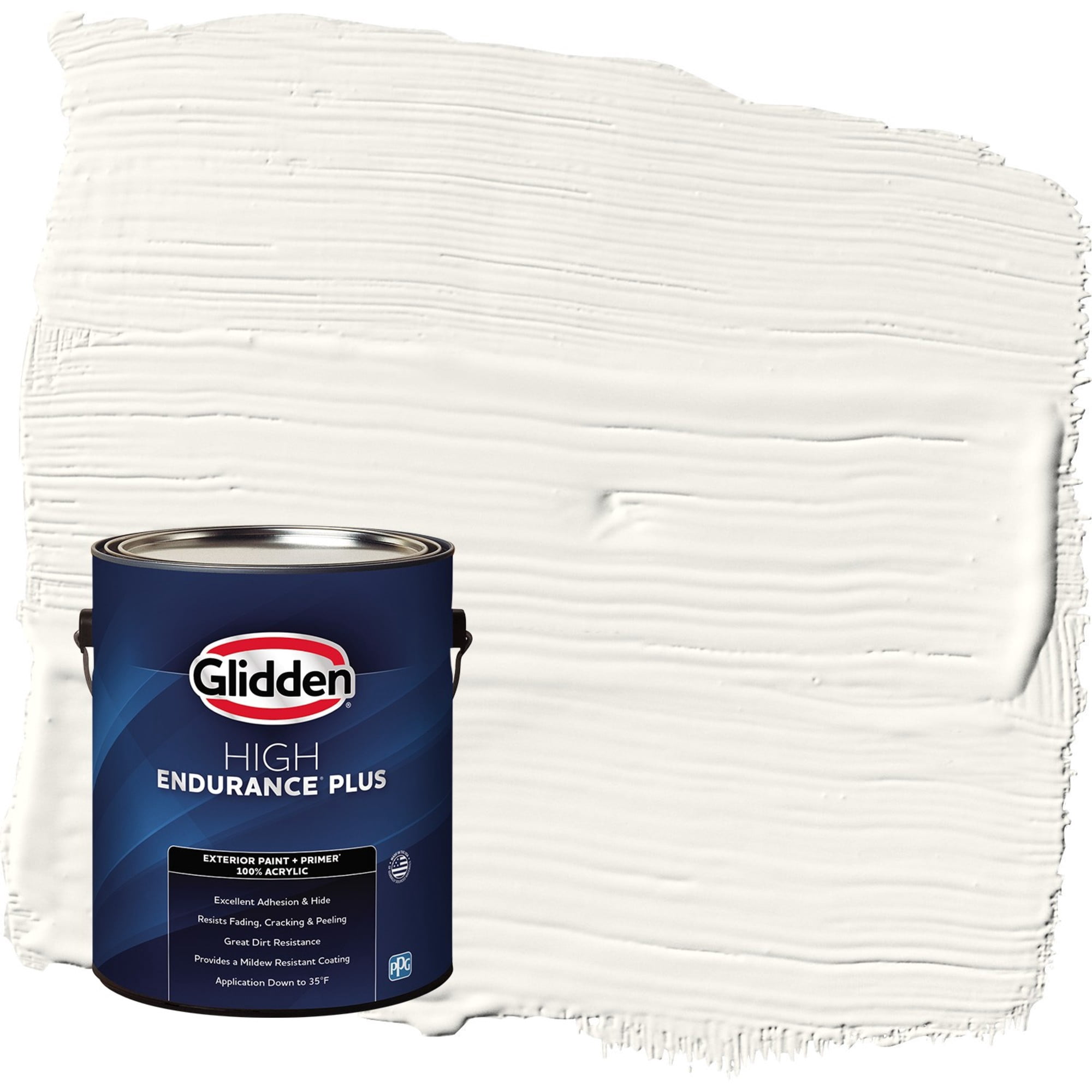 Glidden HEP Cotton Tail / Gray Satin Exterior Paint with Primer, 1 Gallon