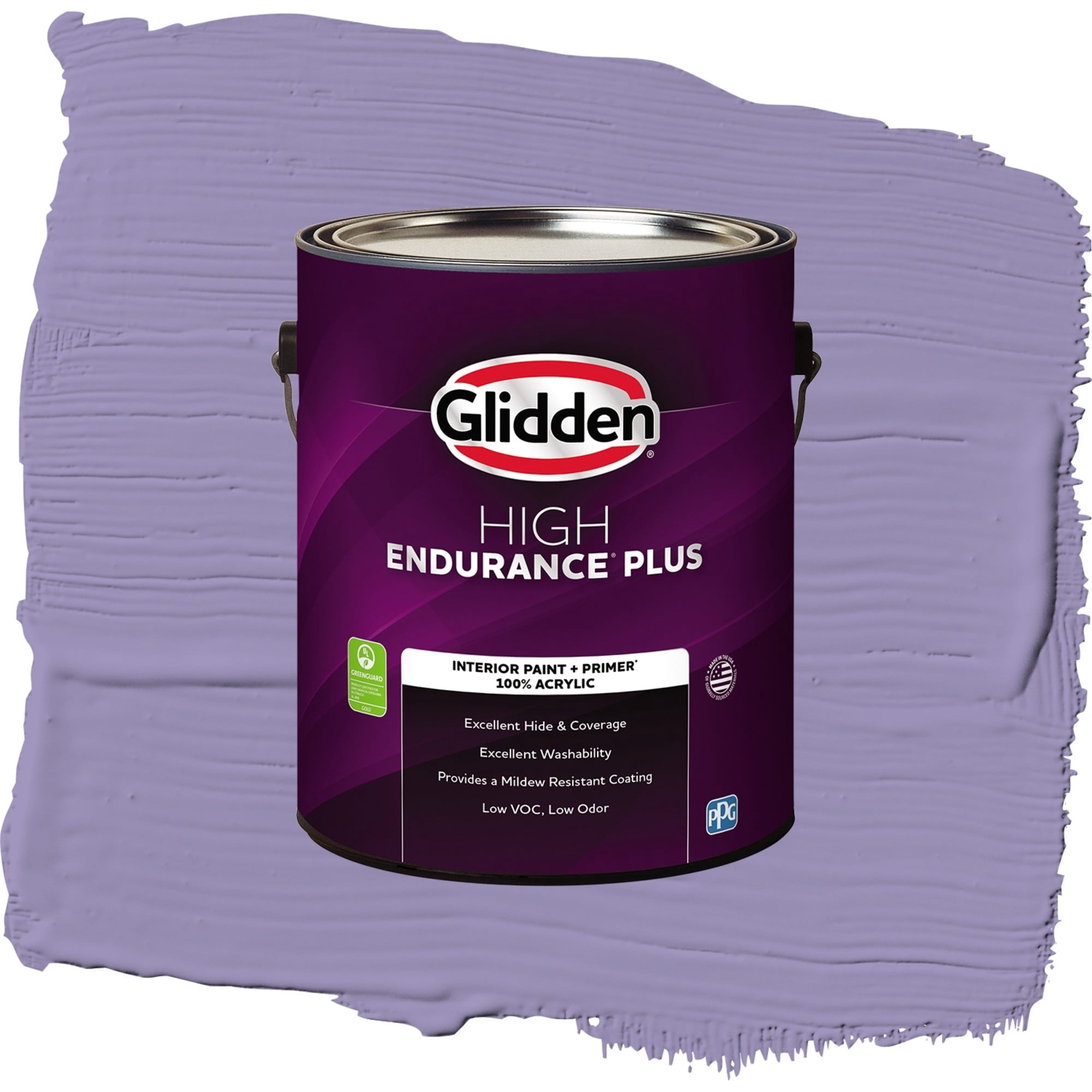 Glidden High Endurance Plus French Violet Eggshell Interior Paint and Primer, 1 Gallon