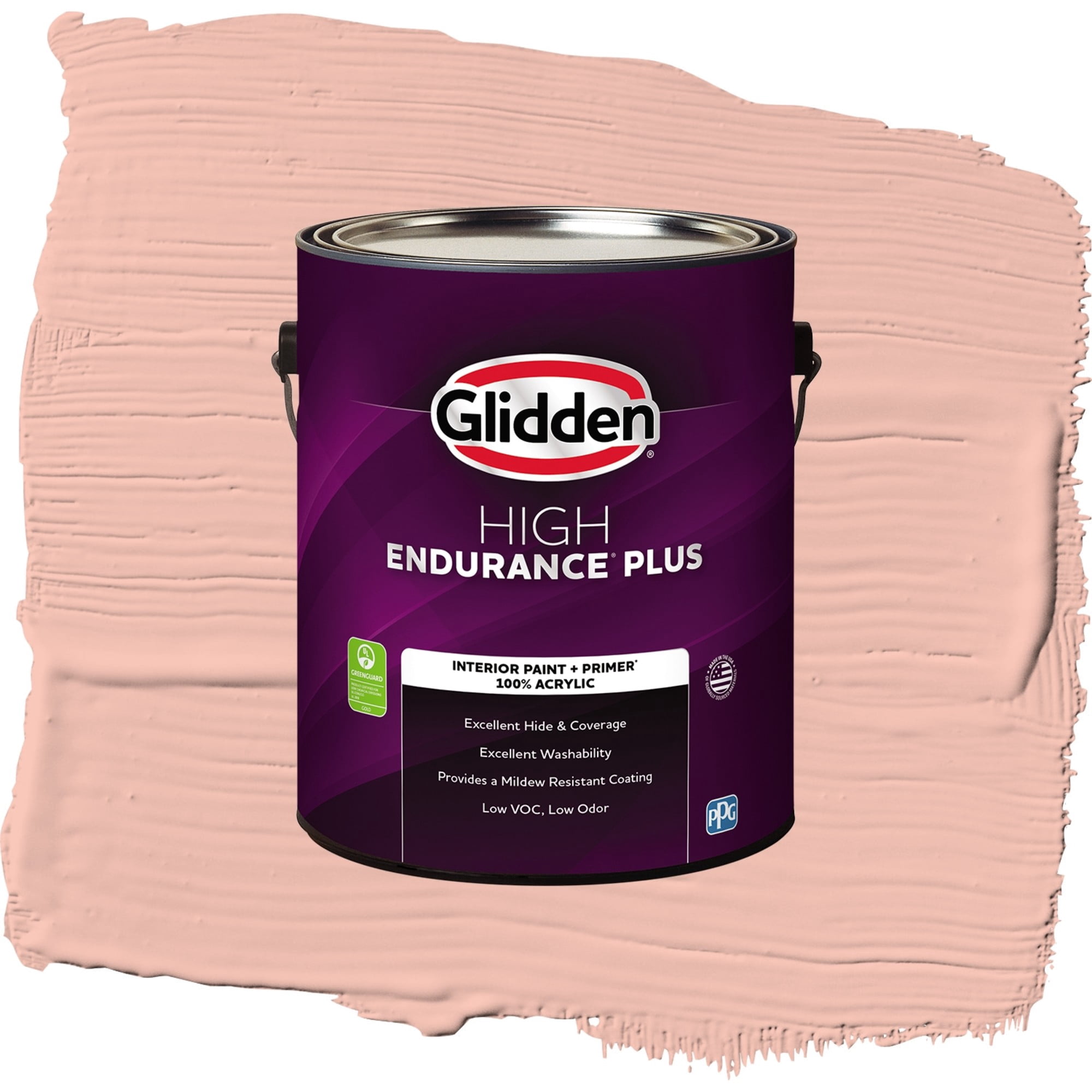 Glidden High Endurance Plus Georgia Peach Flat Interior Paint and Primer, 1 Gallon
