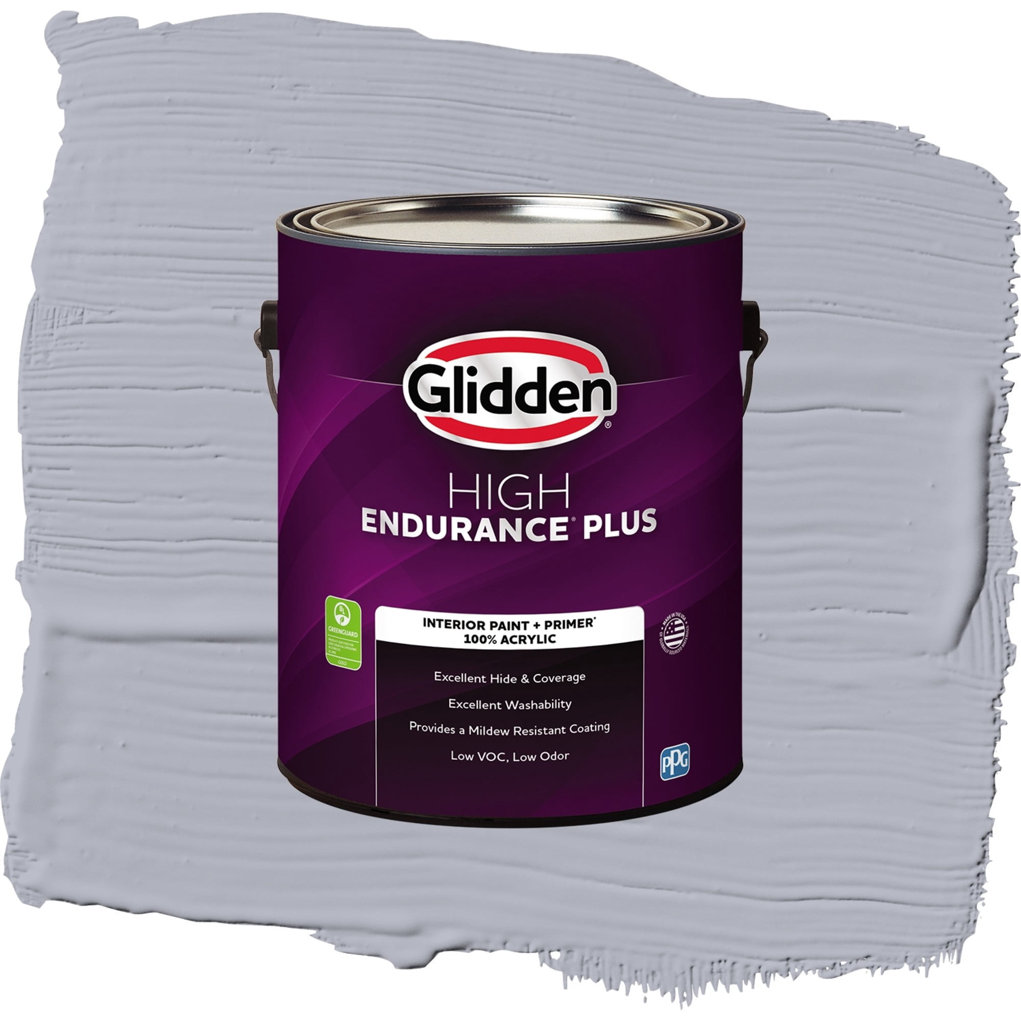 Glidden HEP Glistening Gray / Grey, Eggshell Interior Paint with Primer, 1 Gallon