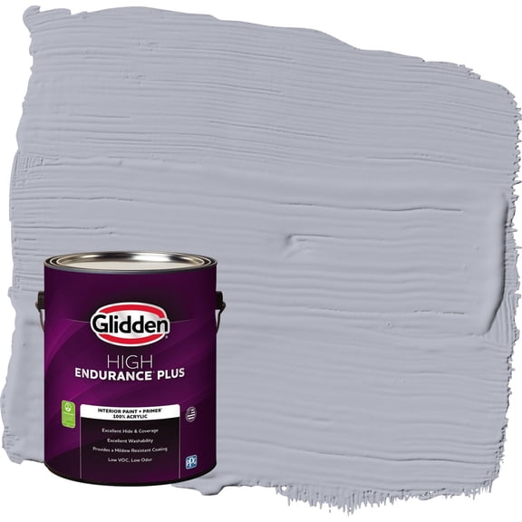 Glidden HEP Glistening Gray / Grey, Eggshell Interior Paint with Primer, 1 Gallon
