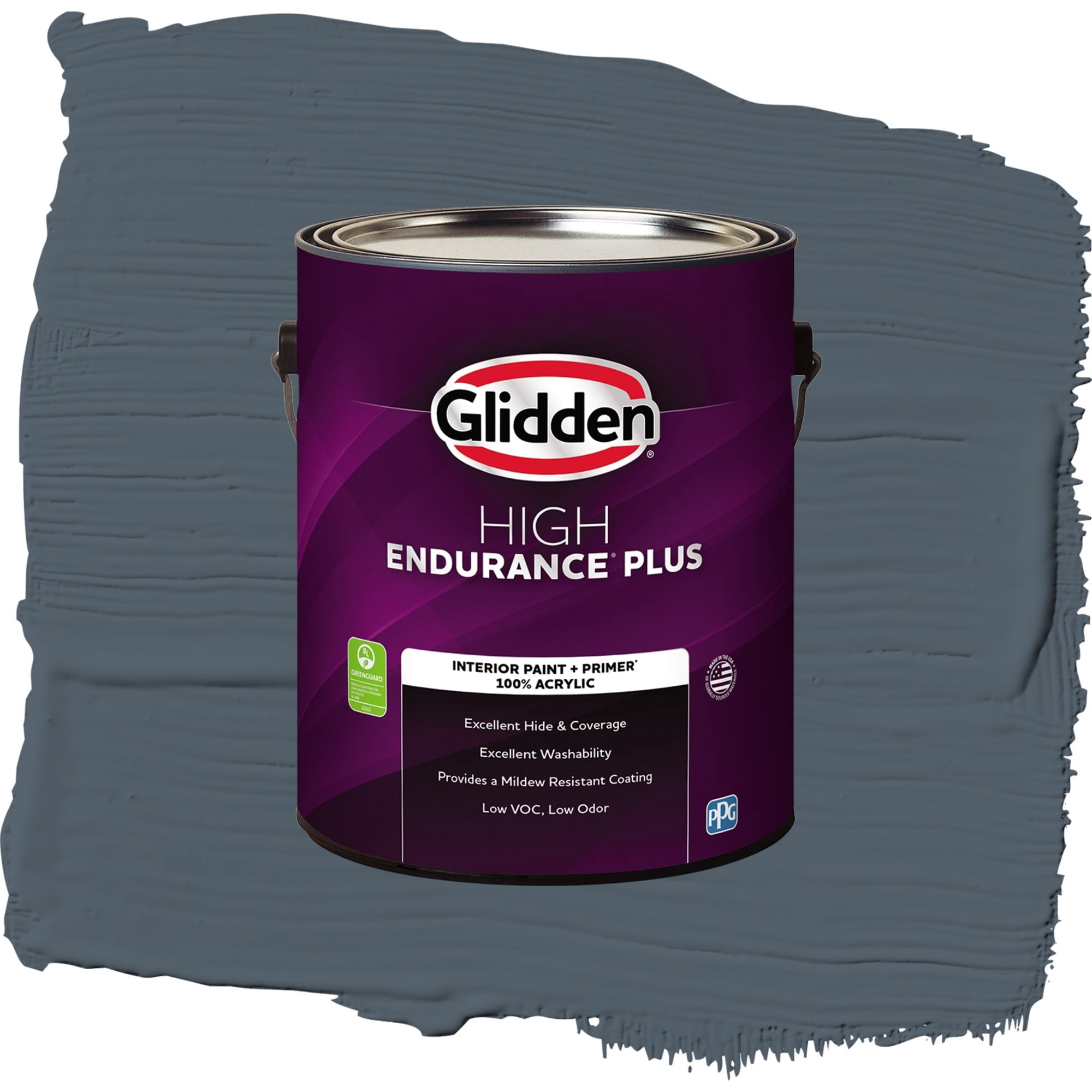 Glidden HEP Goblin / Gray, Eggshell Interior Paint with Primer, 1 Gallon