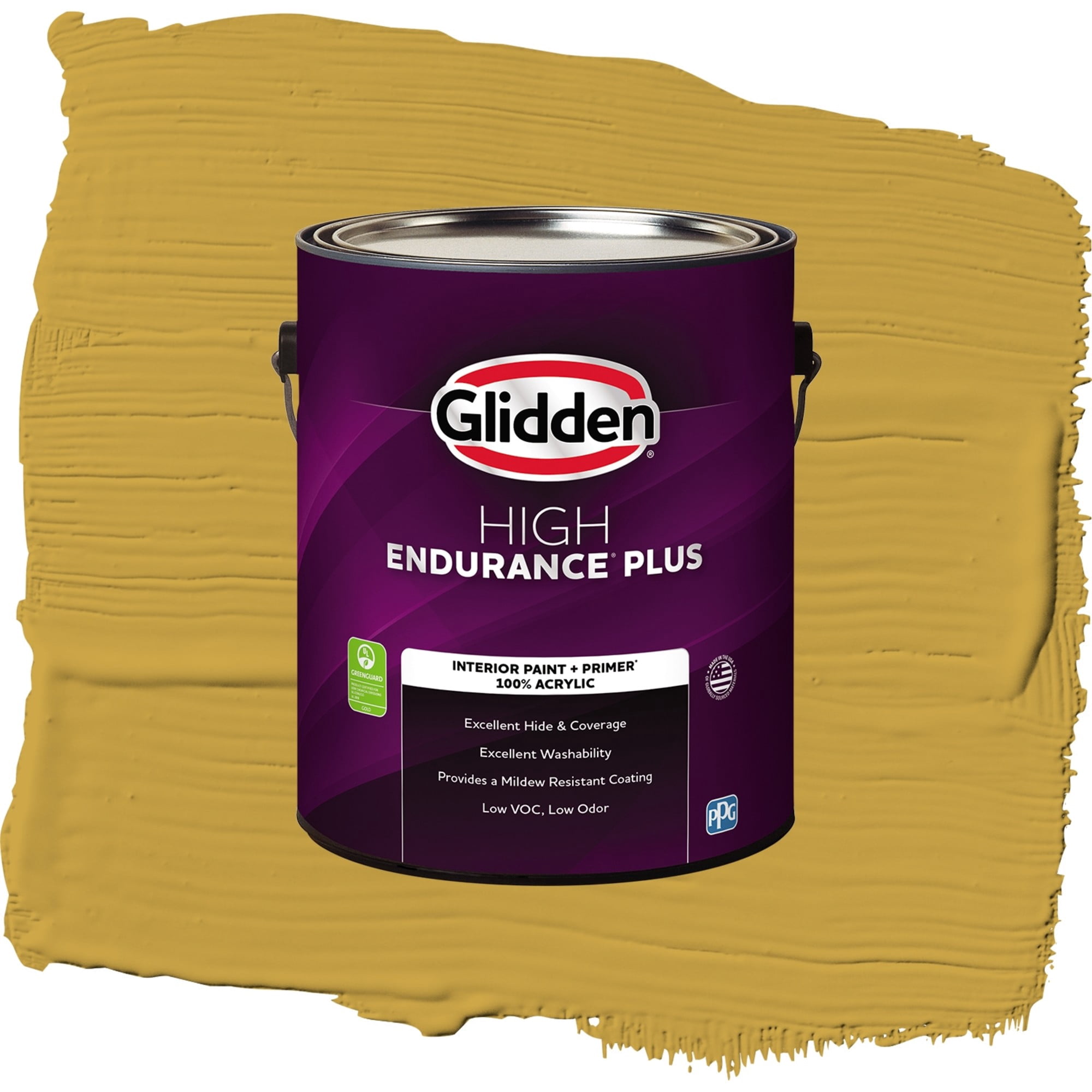 Glidden High Endurance Plus Golden Field Semi Gloss Interior Paint and Primer, 1 Gallon
