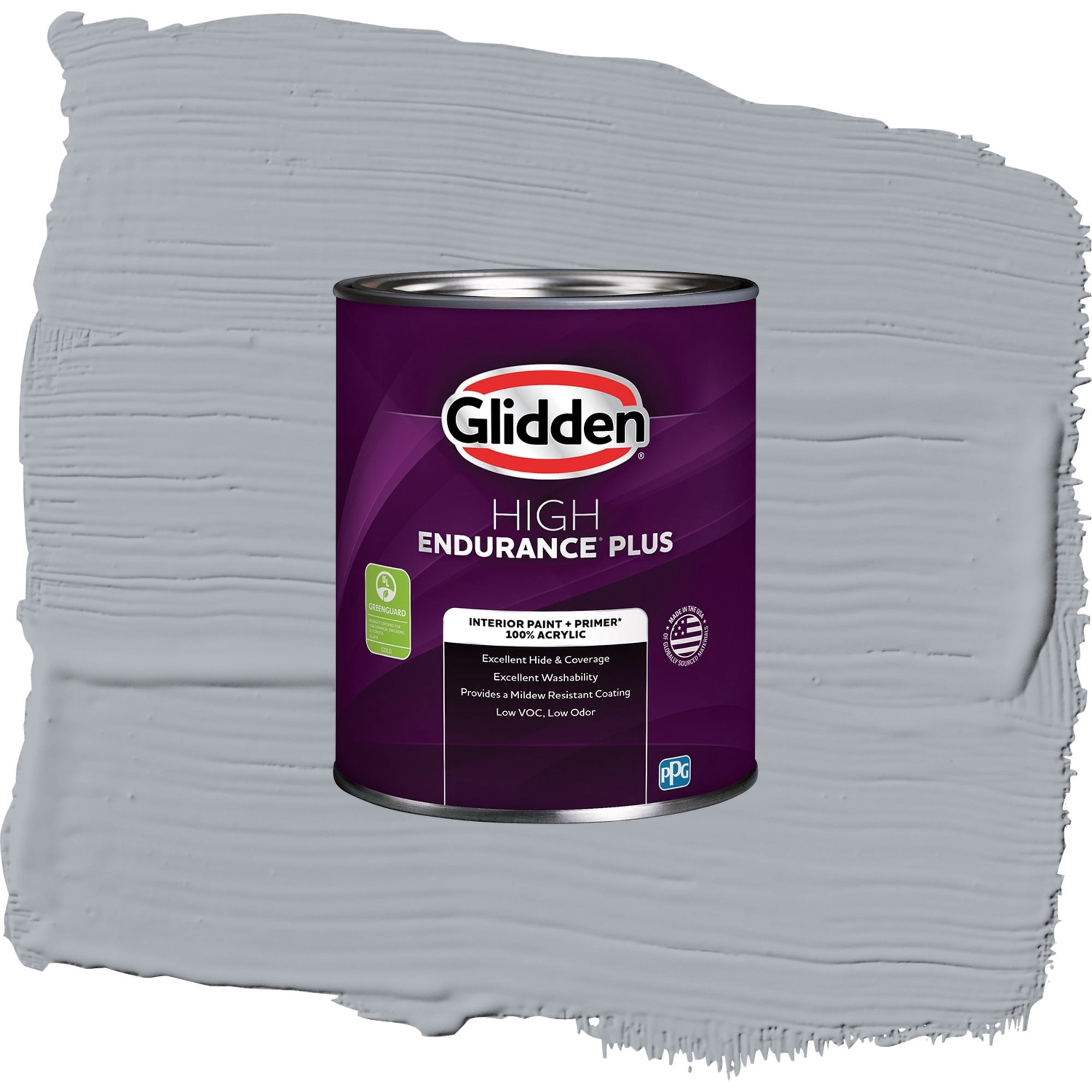 Glidden High Endurance Plus Gosling Gray Eggshell Interior Paint and Primer, 1 Quart