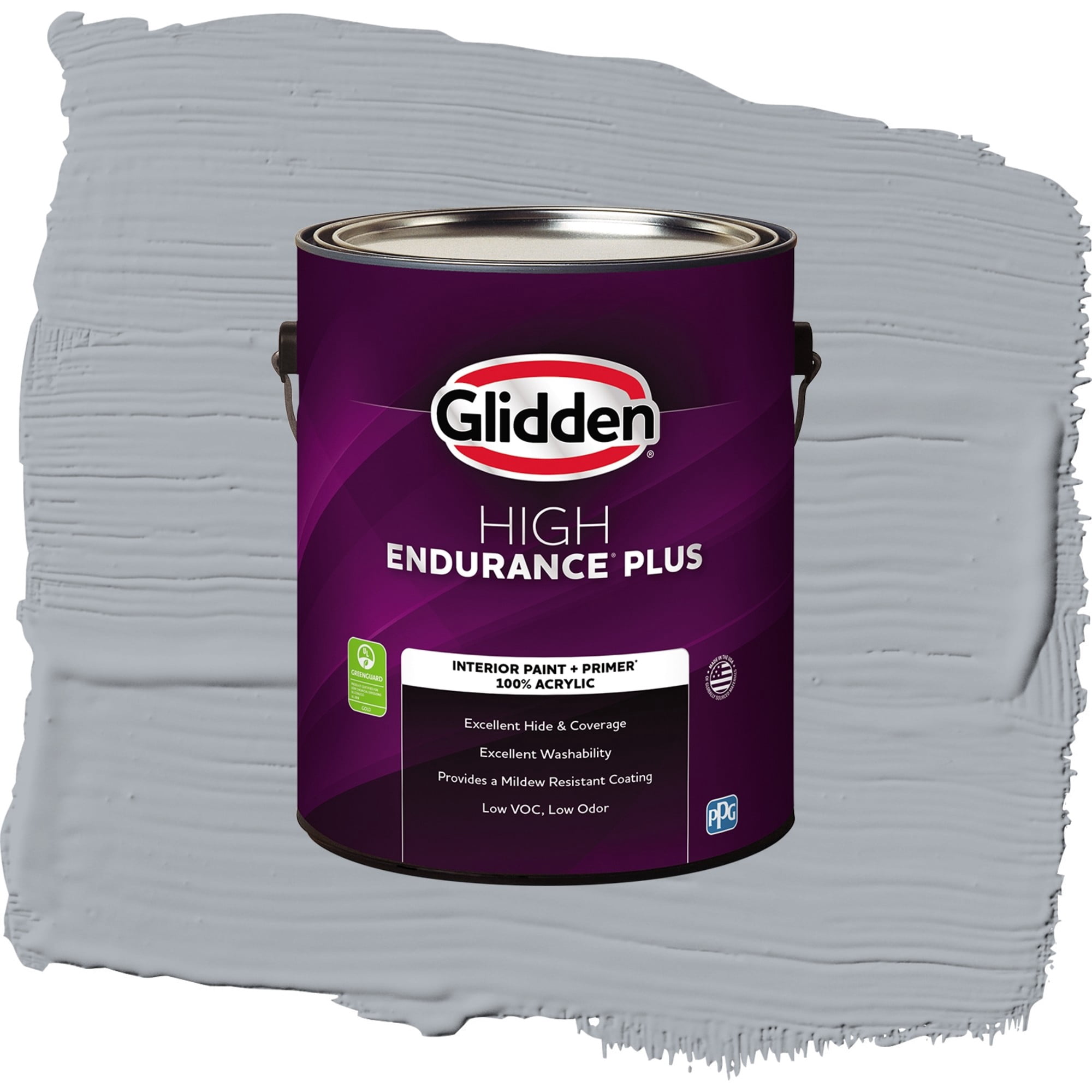 Glidden High Endurance Plus Gosling Gray Semi Gloss Interior Paint and Primer, 1 Gallon