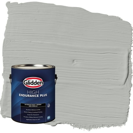 Glidden HEP Grab-N-Go Gray Stone / Grey Flat Exterior Paint with Primer, 1 Gallon