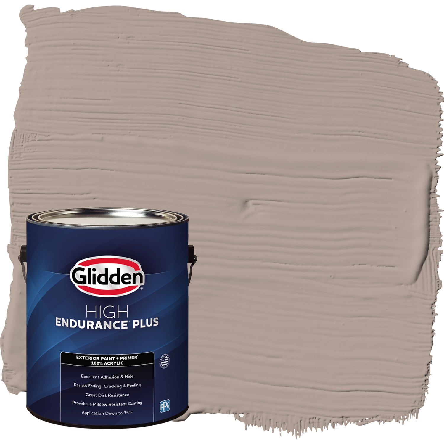 Glidden HEP Grab-N-Go Exterior Paint + Primer Semi-Gloss, Creamy Hot Cocoa/Tan, 1 Gallon
