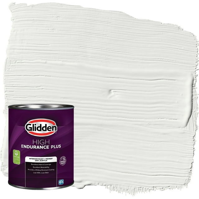 Glidden HEP GrabNGo Interior Paint + Primer Eggshell, White, 1 Quart